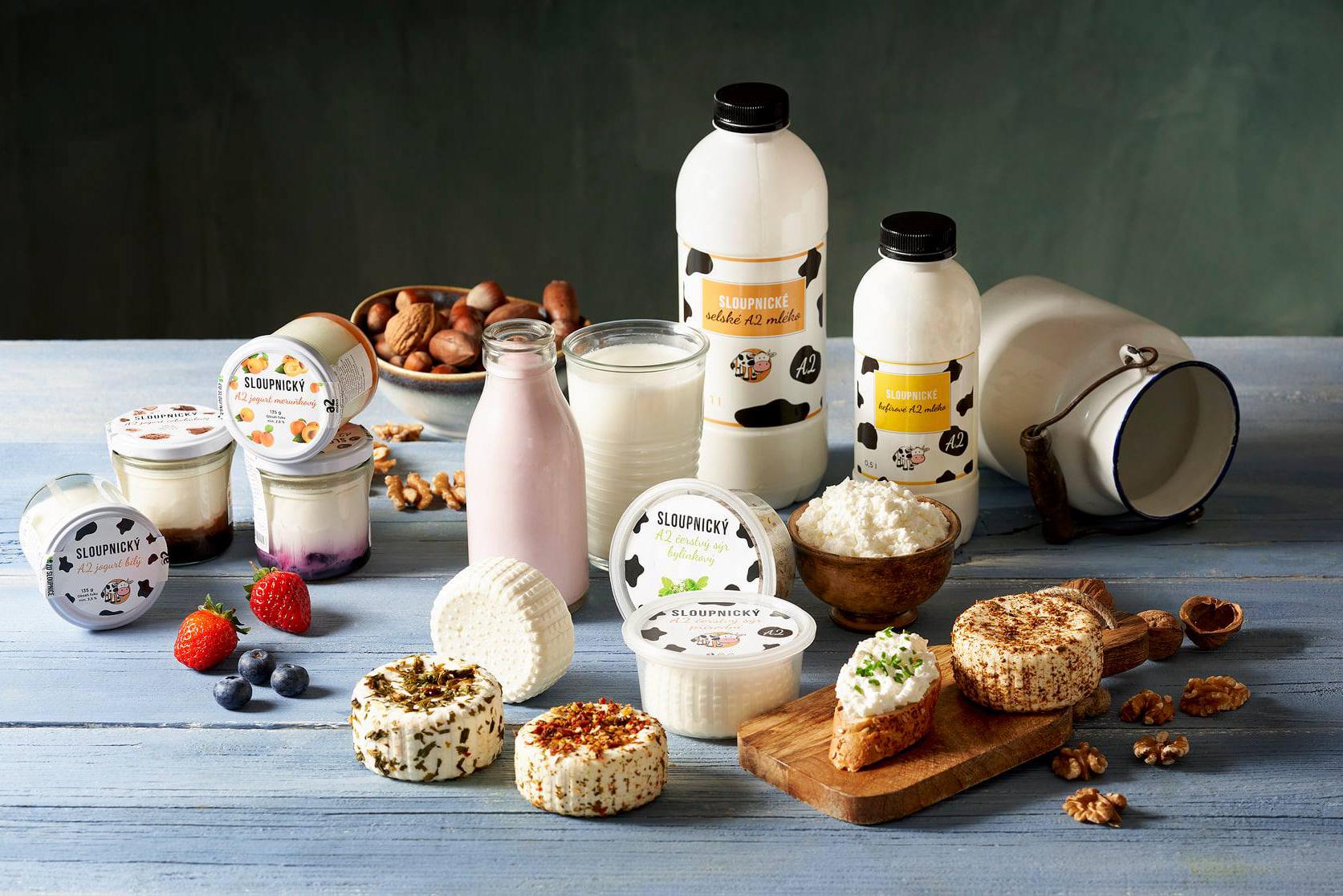Mléčné výrobky z certifikovaného A2 mléka