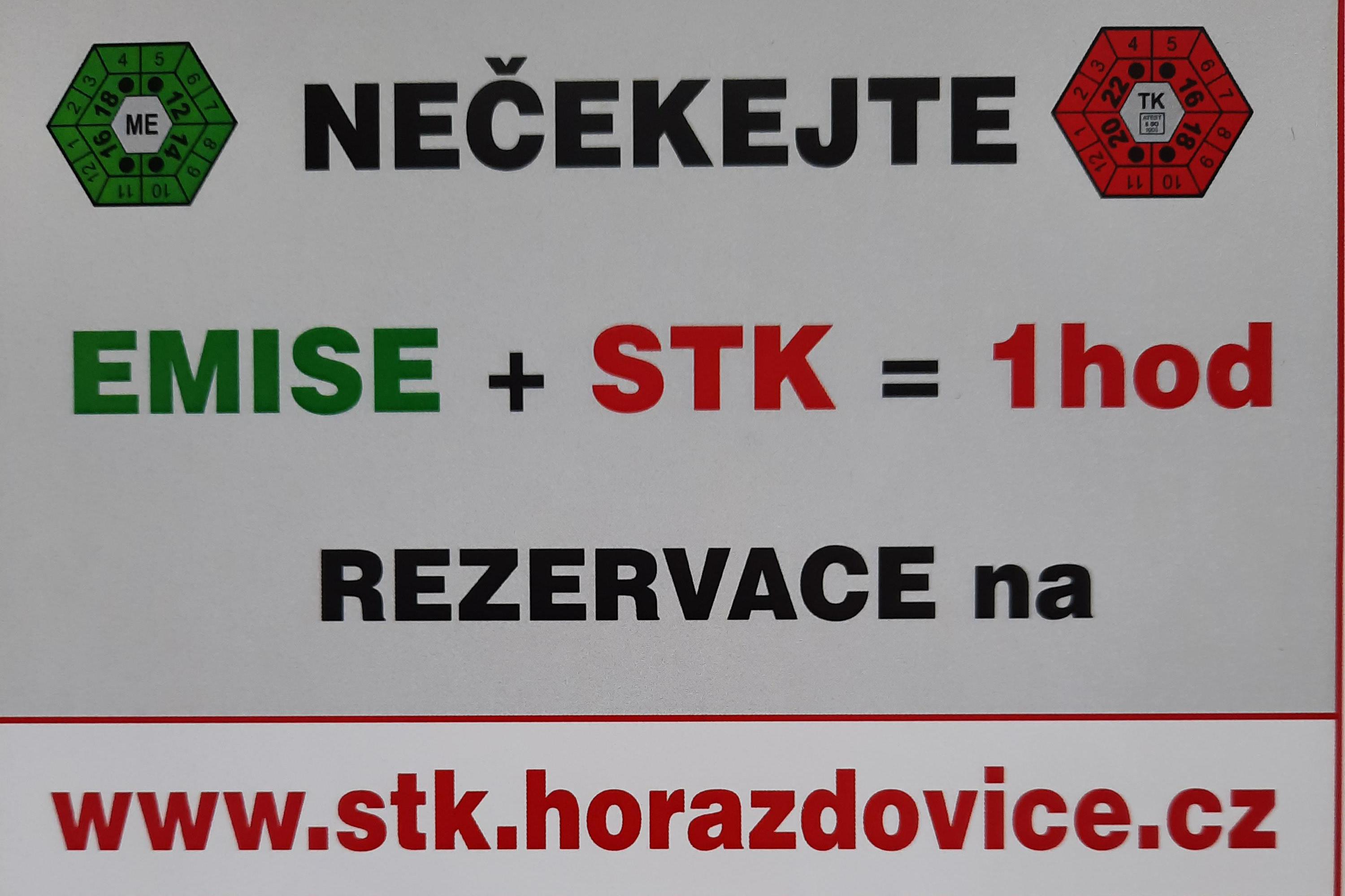 Nečekejte - emise + stk = 1hod