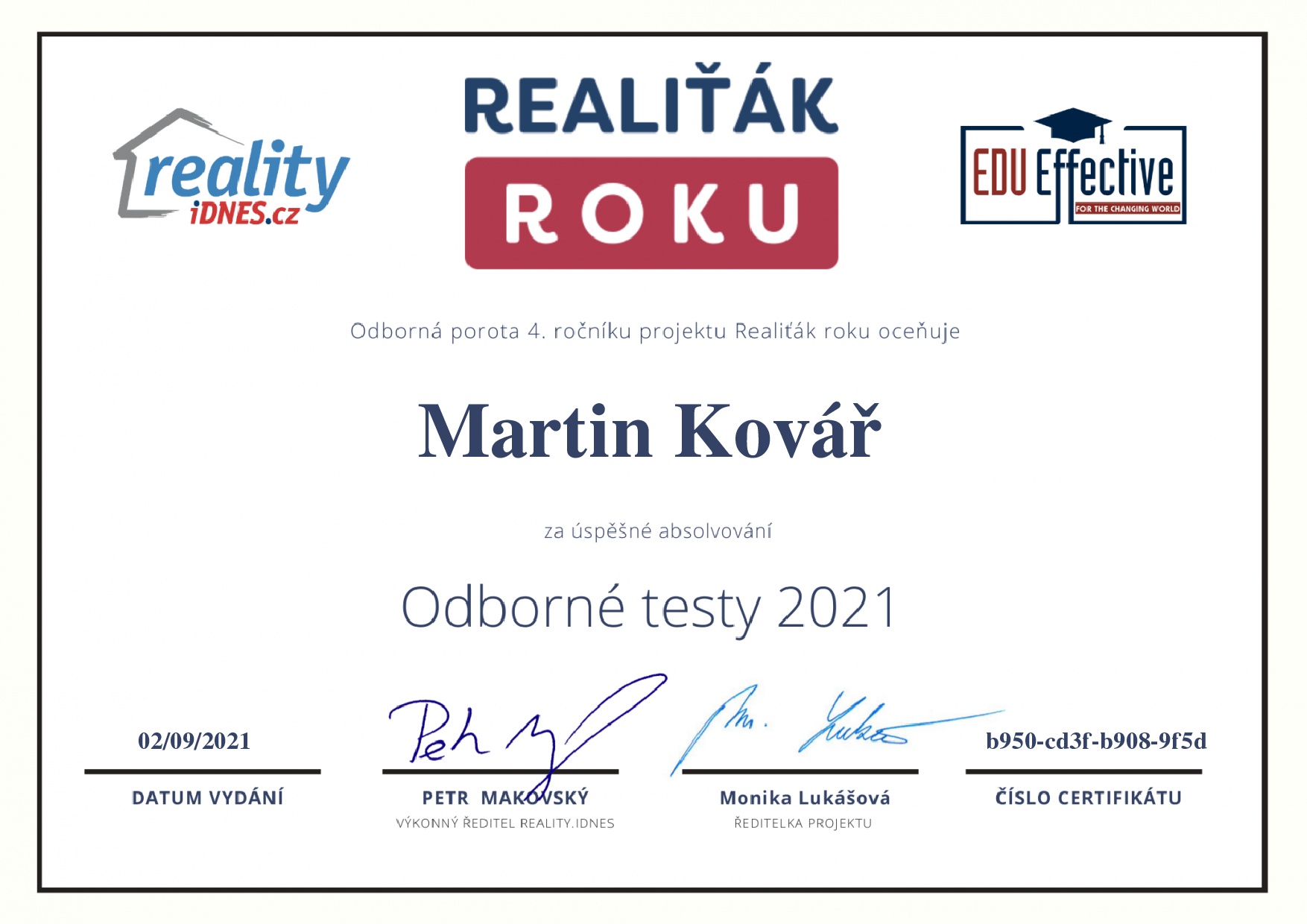Ing. Martin Kovář certifikovaný realitní makléř RE/MAX G8 Reality foto 3