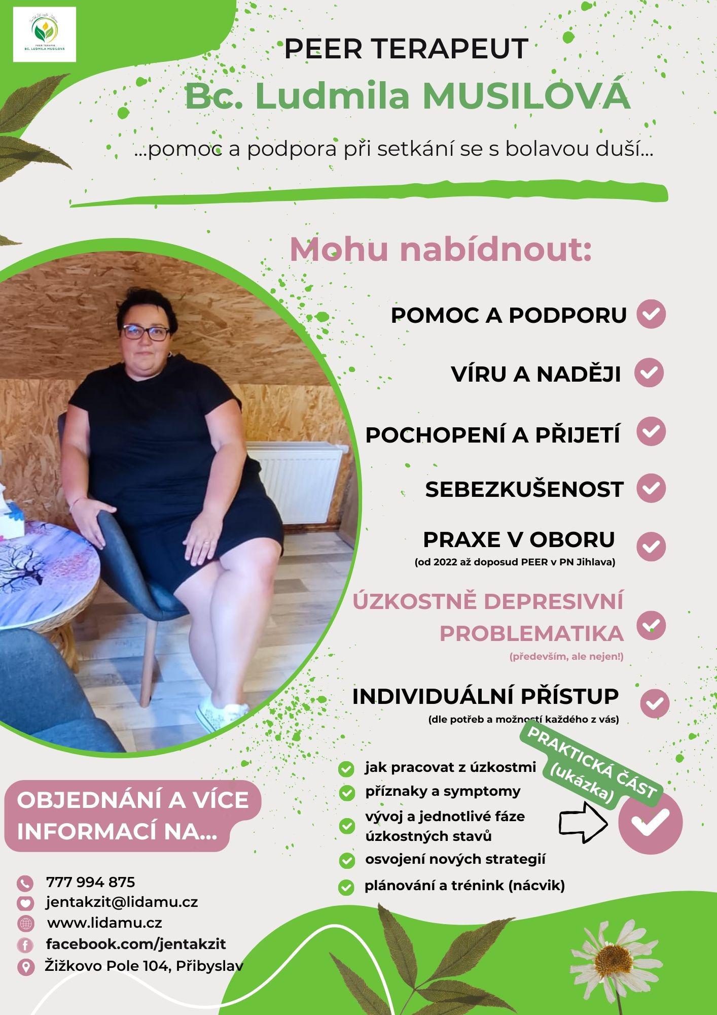 Bc. Ludmila Musilová - PEER průvodkyně (terapeut) foto 4