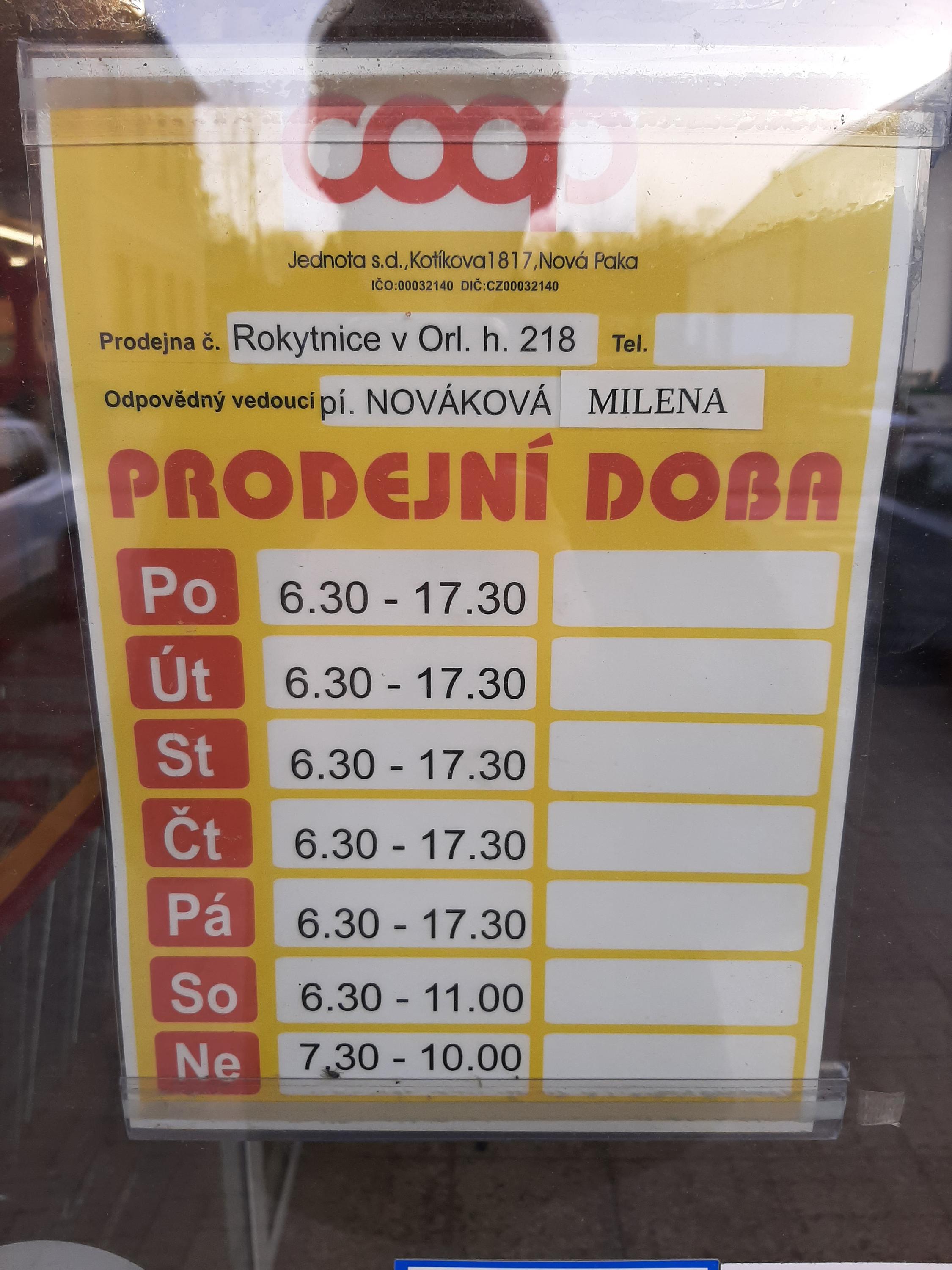 Jednota, spotřební družstvo Nová Paka - COOP foto 4