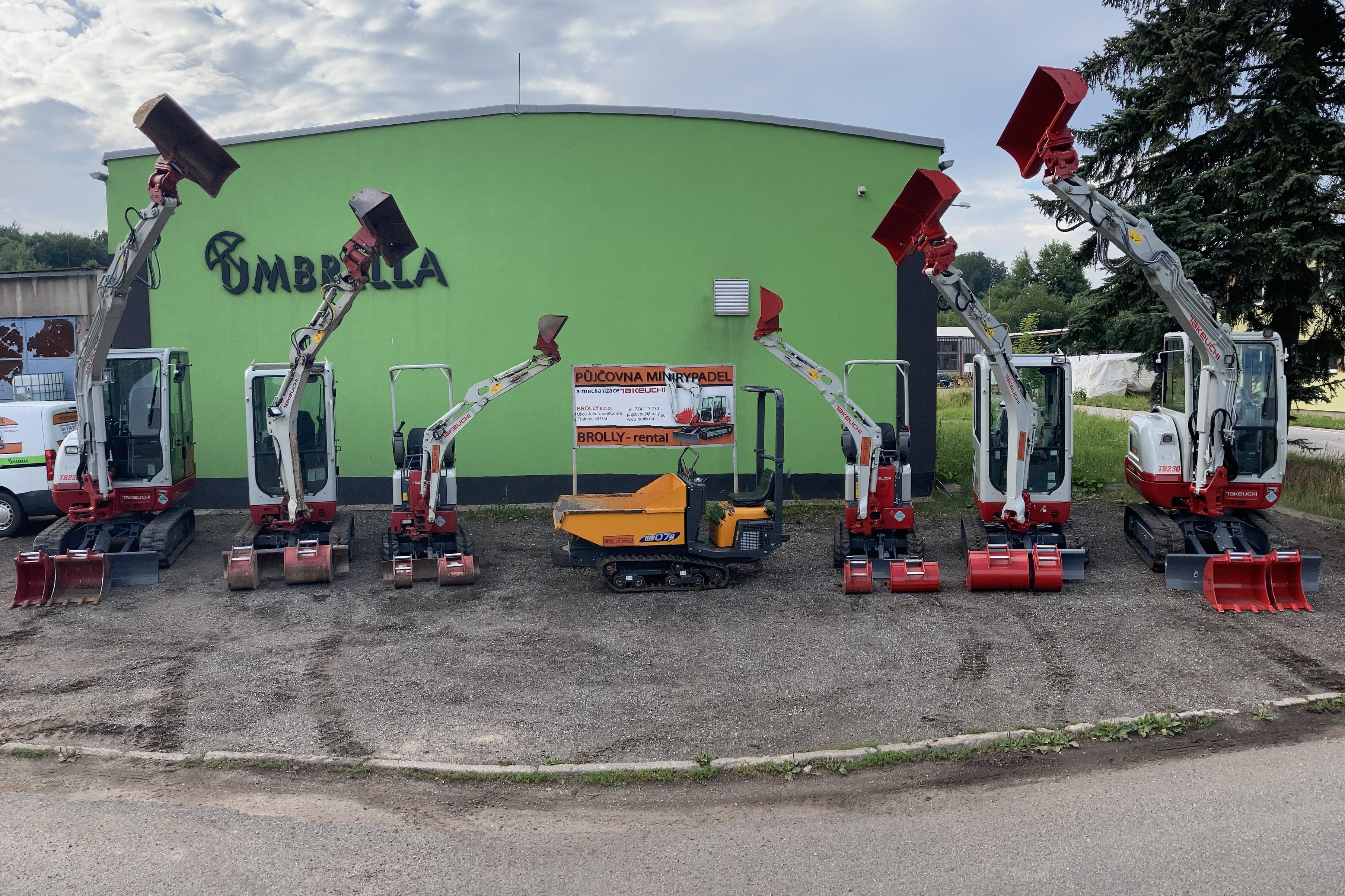 Půjčovna bagrů a minirypadel - BROLLY