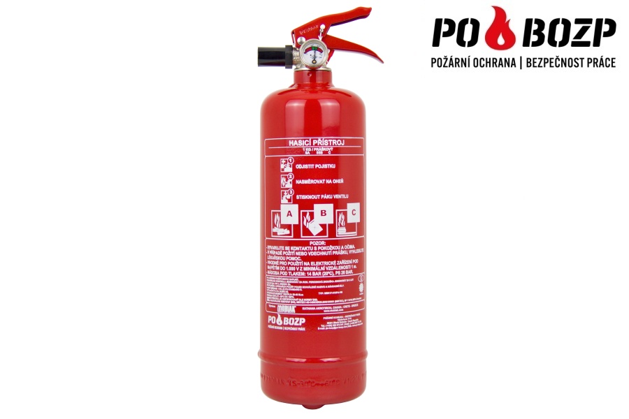 Hasicí přístroj práškový – P1 1kg, 8A/55B,C