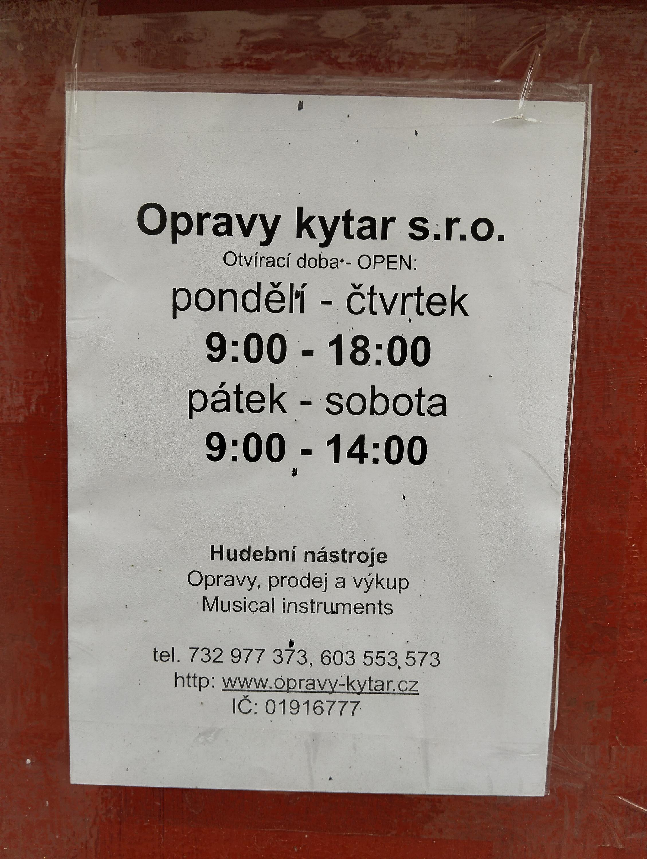 Opravy kytar