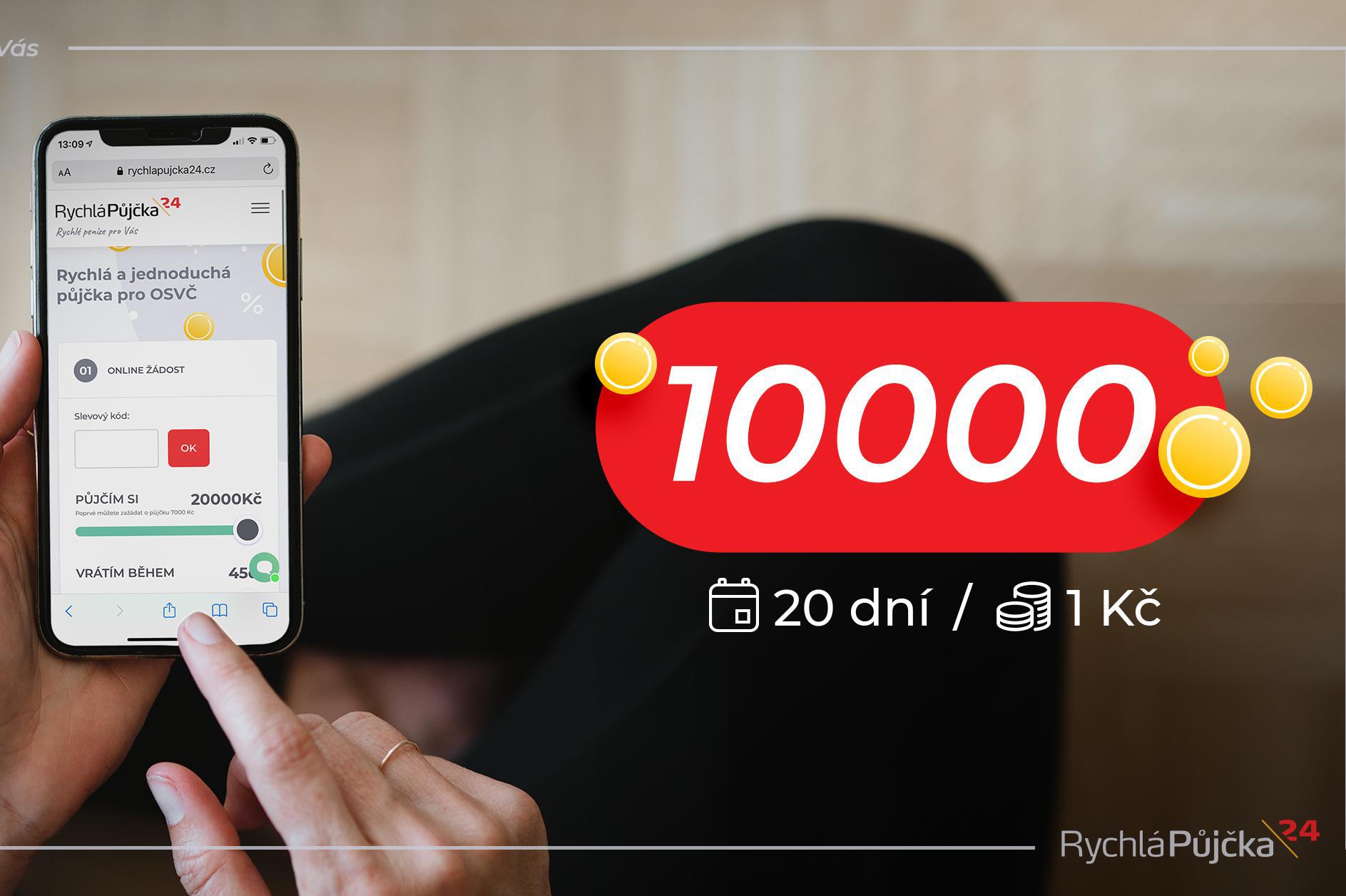 1. půjčka za 1,- Kč pro nové klienty!