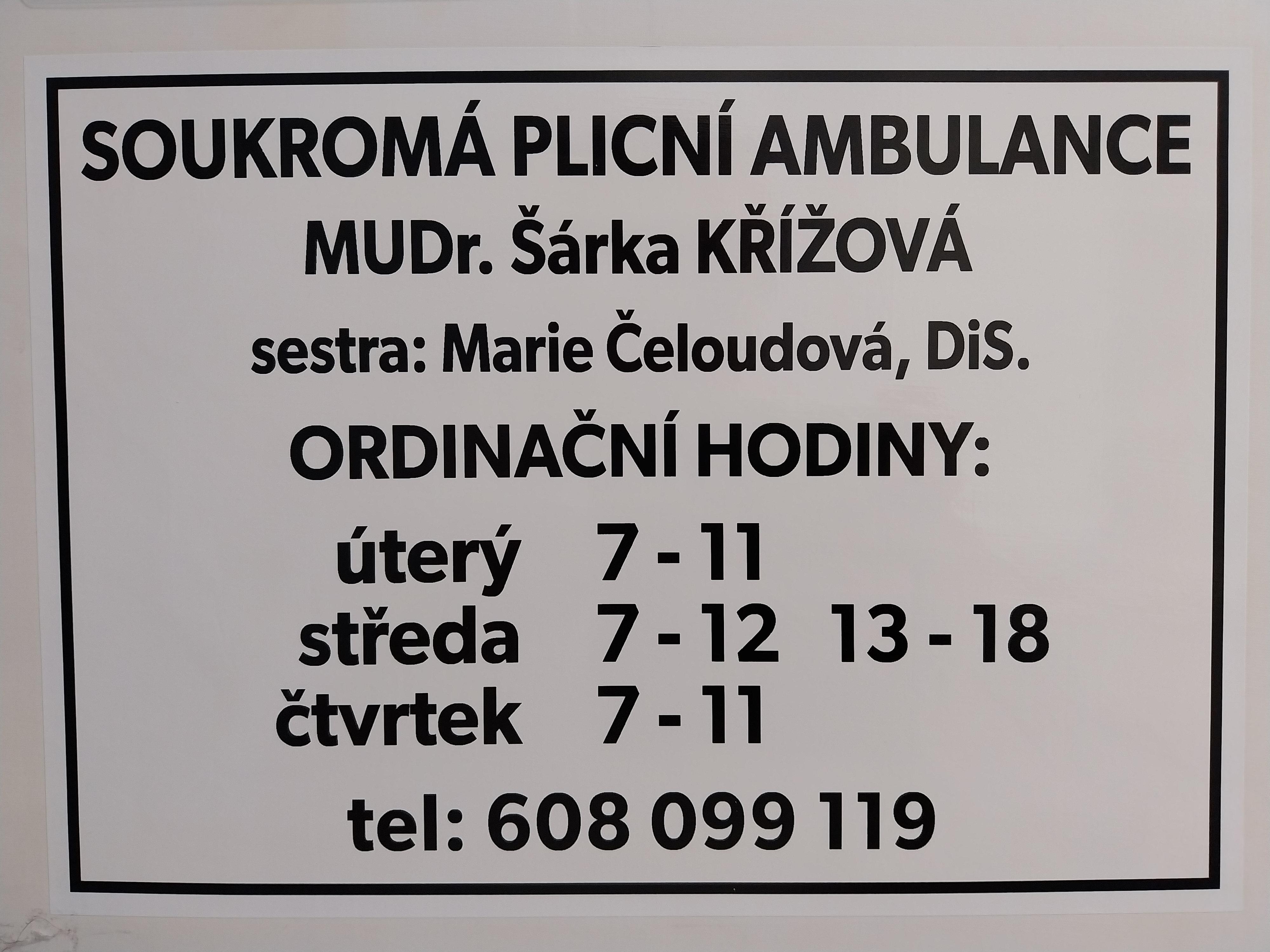 Plicní ambulance MUDr. Šárka Křížová foto 2