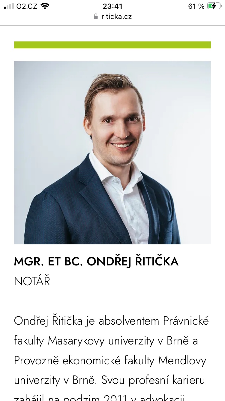 Ondřej Řitička - notář foto 2