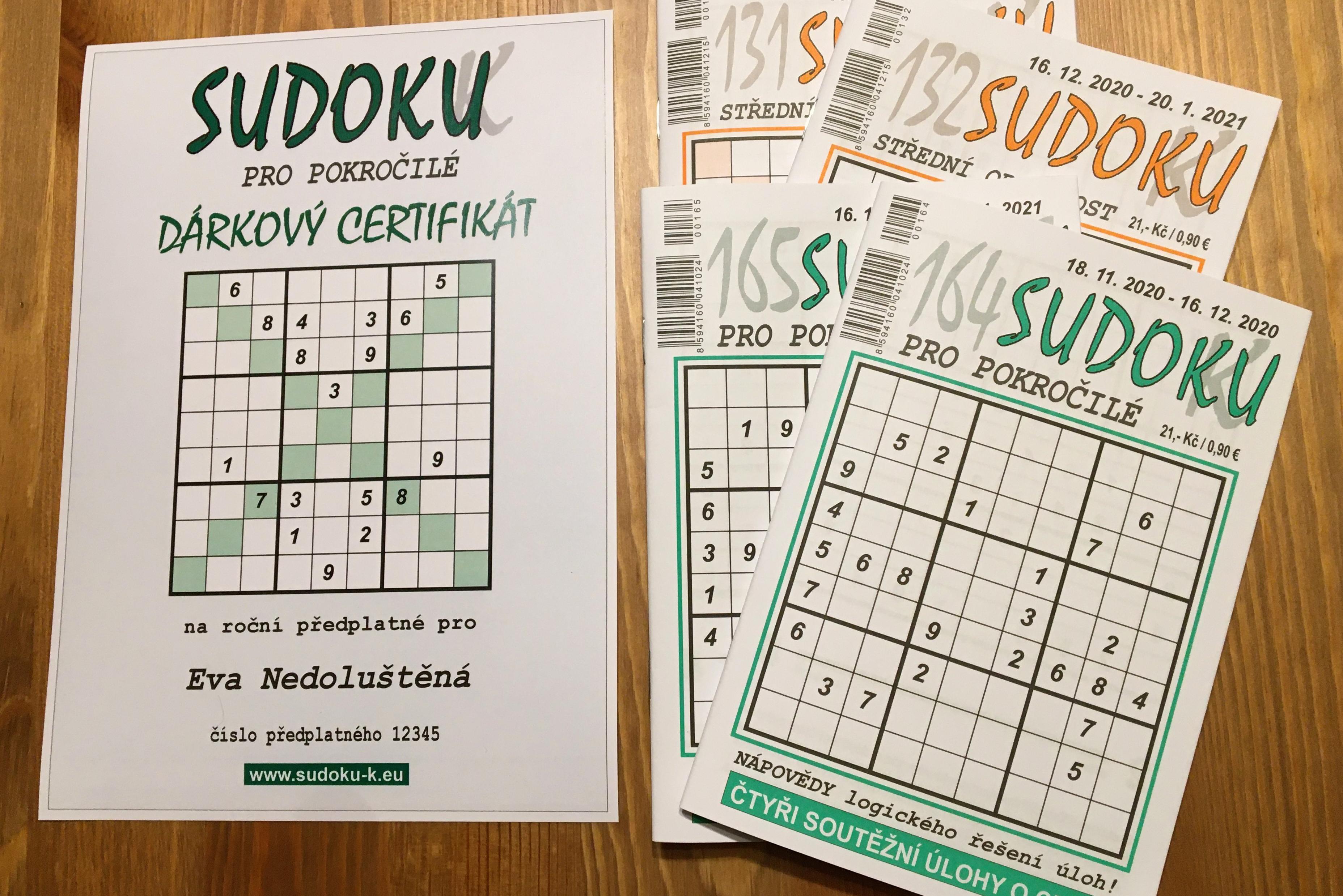 Předplatné měsíčníků Sudoku-k
