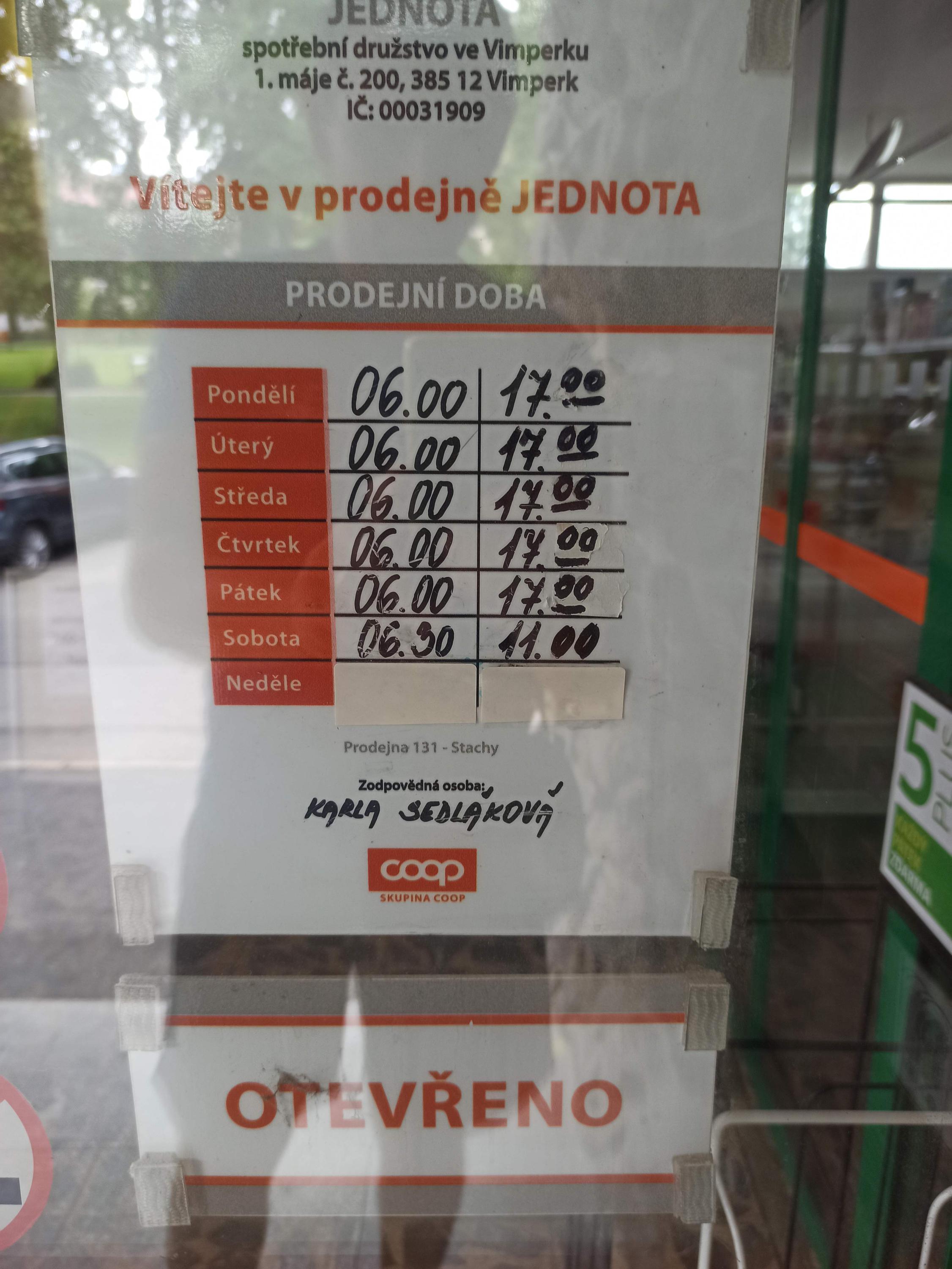 Jednota, spotřební družstvo ve Vimperku - COOP - TUTY foto 2