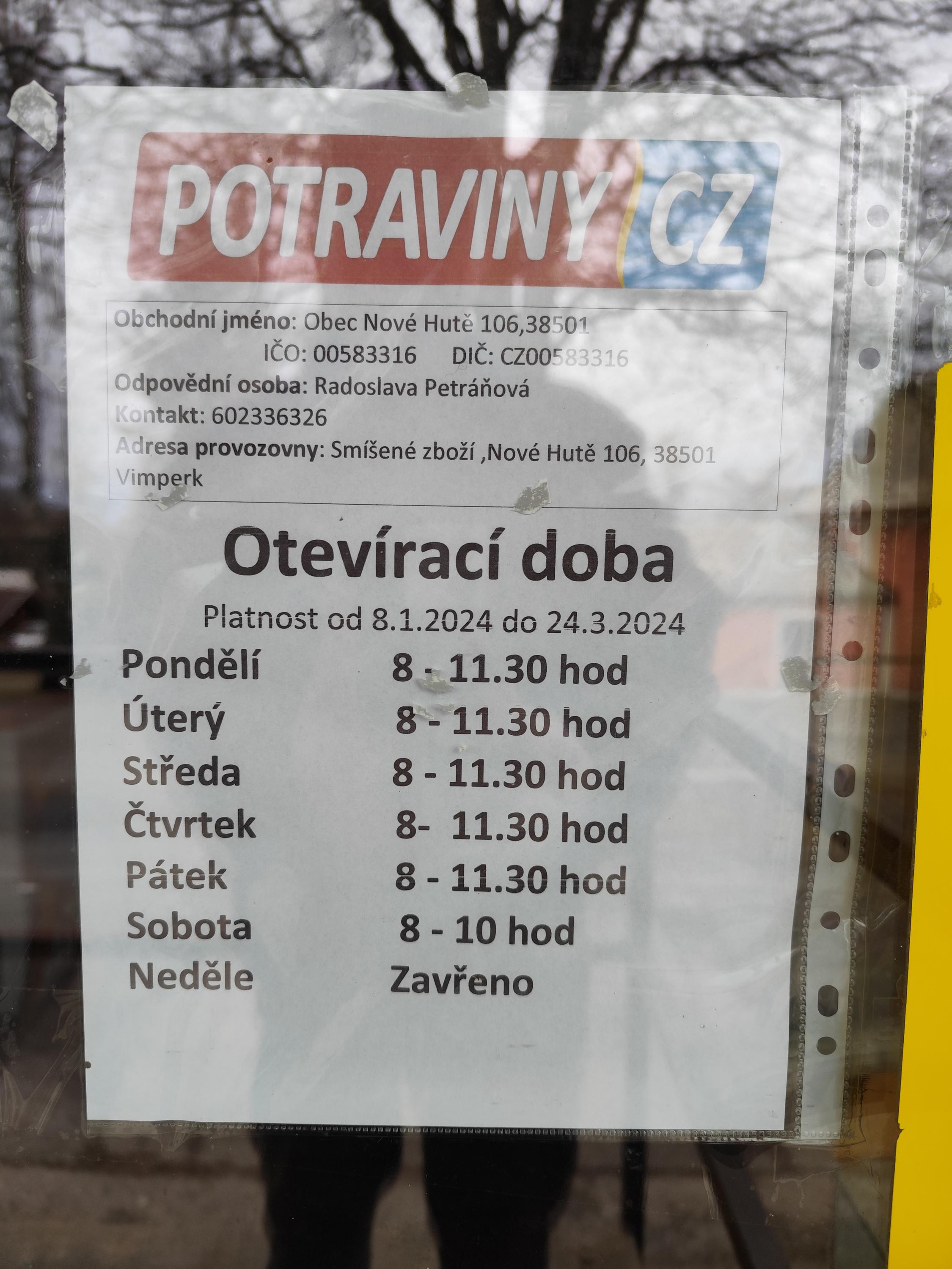 Smíšené zboží Obec Nové Hutě foto 3