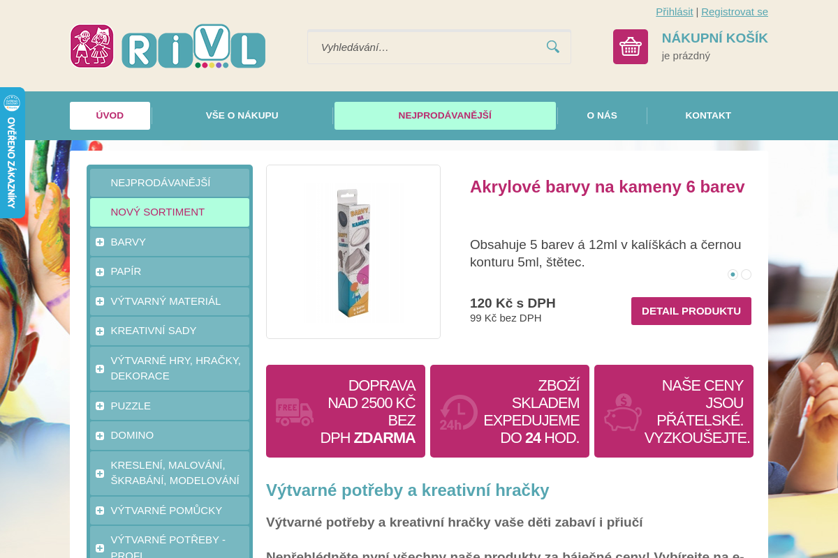 RIVL s.r.o.  Výtvarné potřeby, kreativní hračky