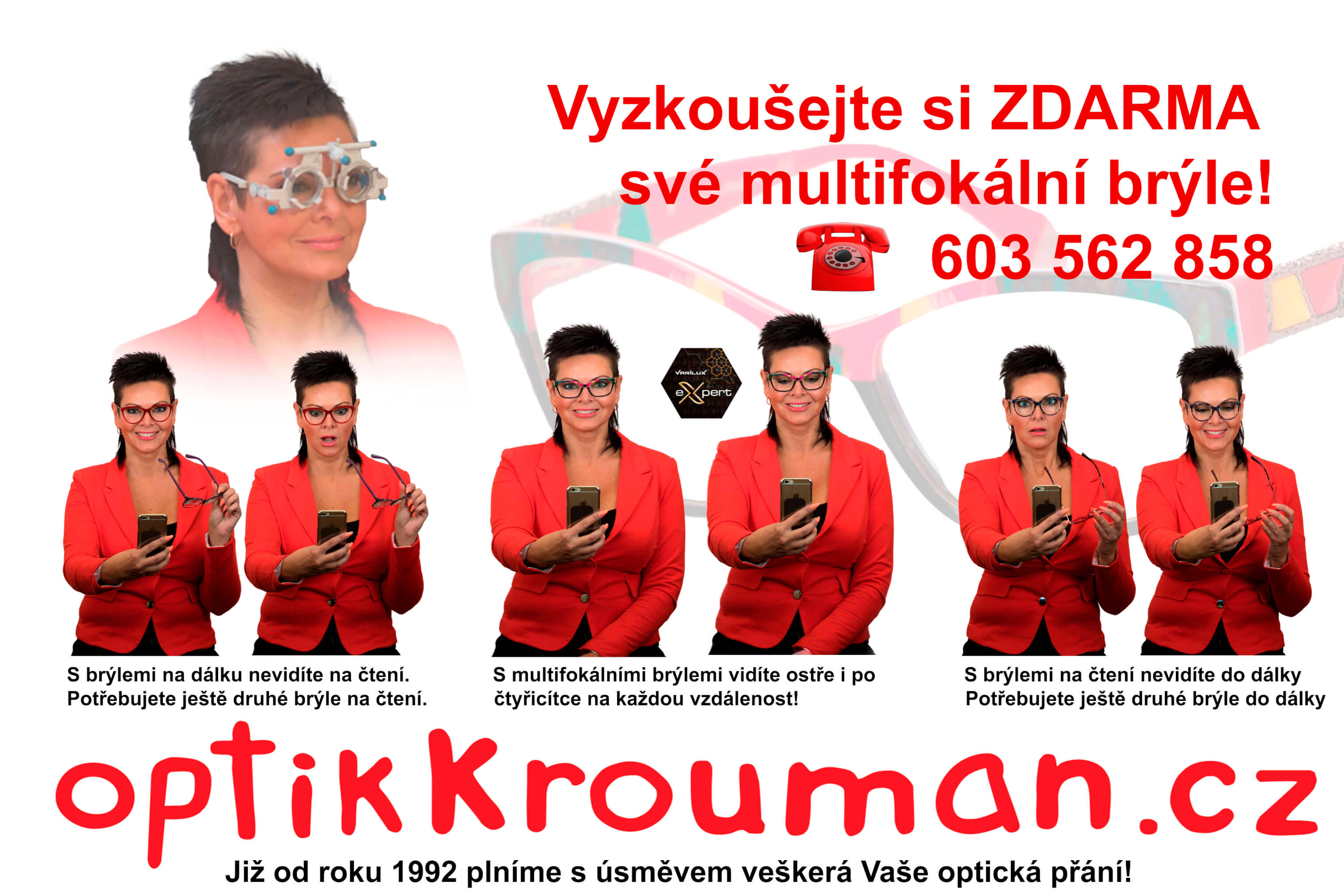 Zkuste si multifokální brýle Varilux před koupením