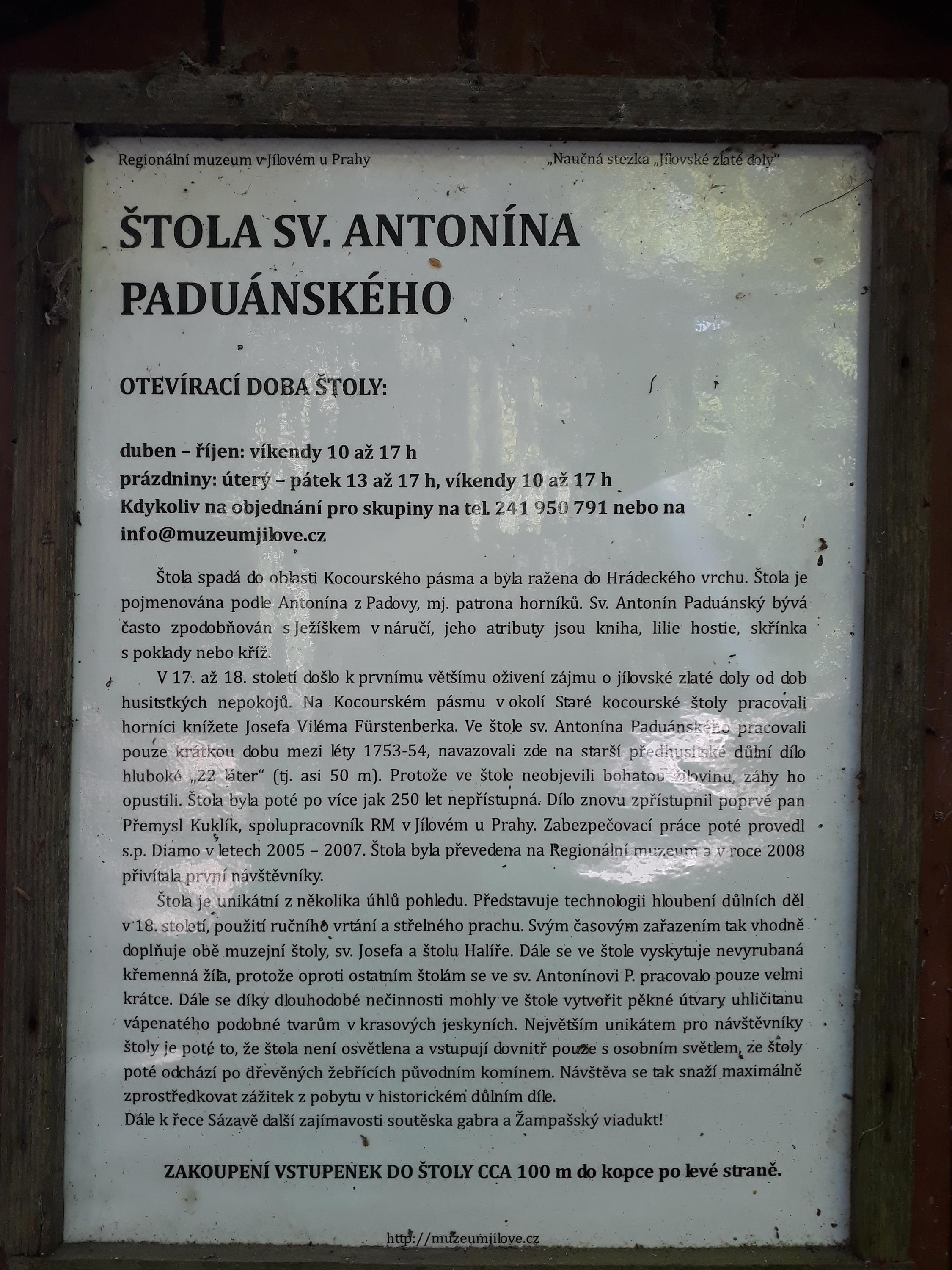Štola sv. Antonína Paduánského foto 3