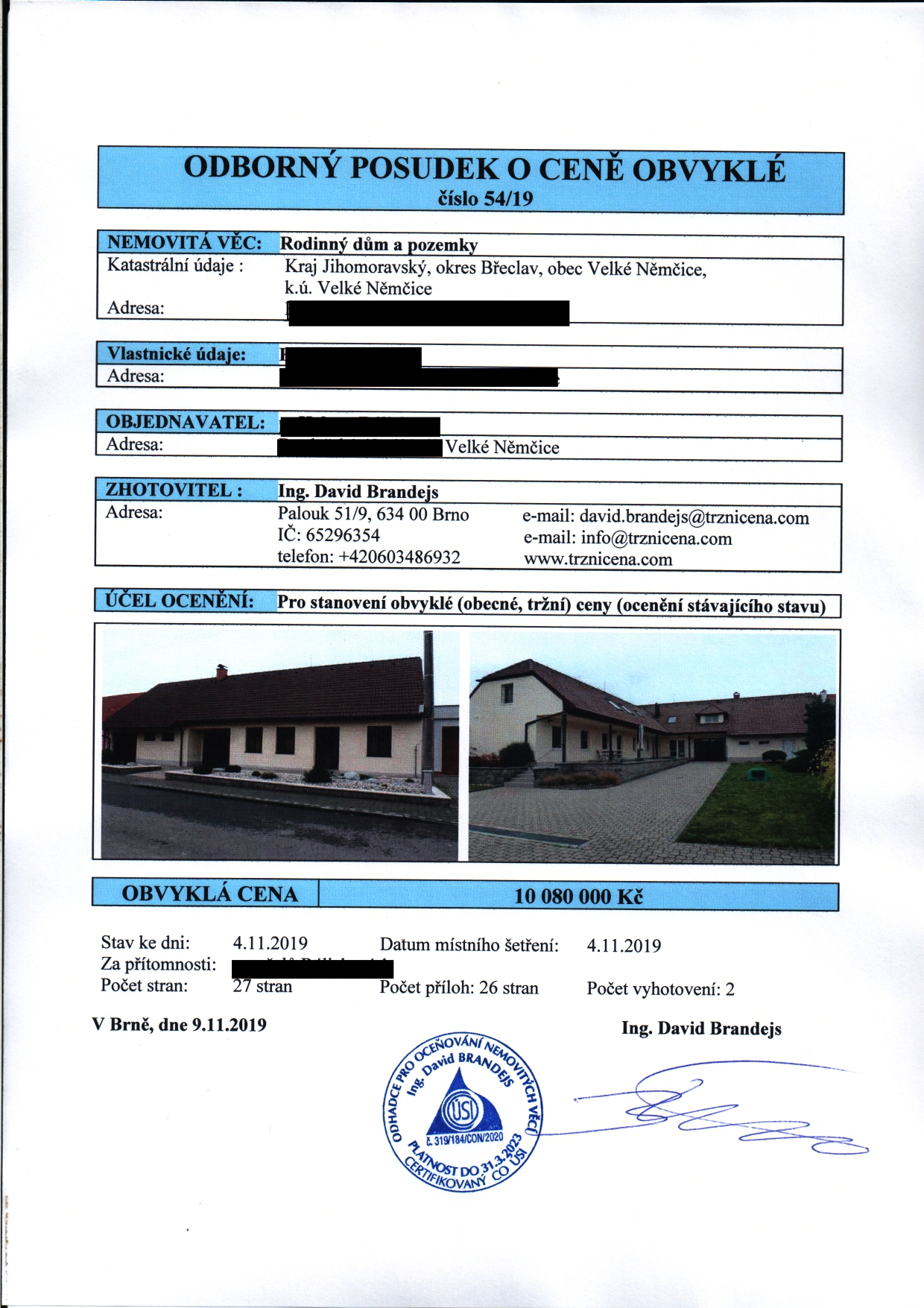 Odhady a znalecké posudky Ing. David Brandejs, Ph.D., MBA foto 2