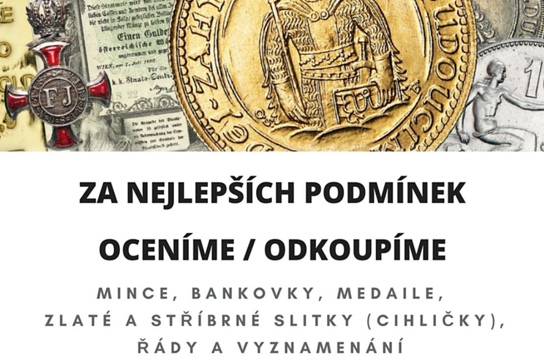 Za nejlepších podmínek odkoupíme mince a bankovky