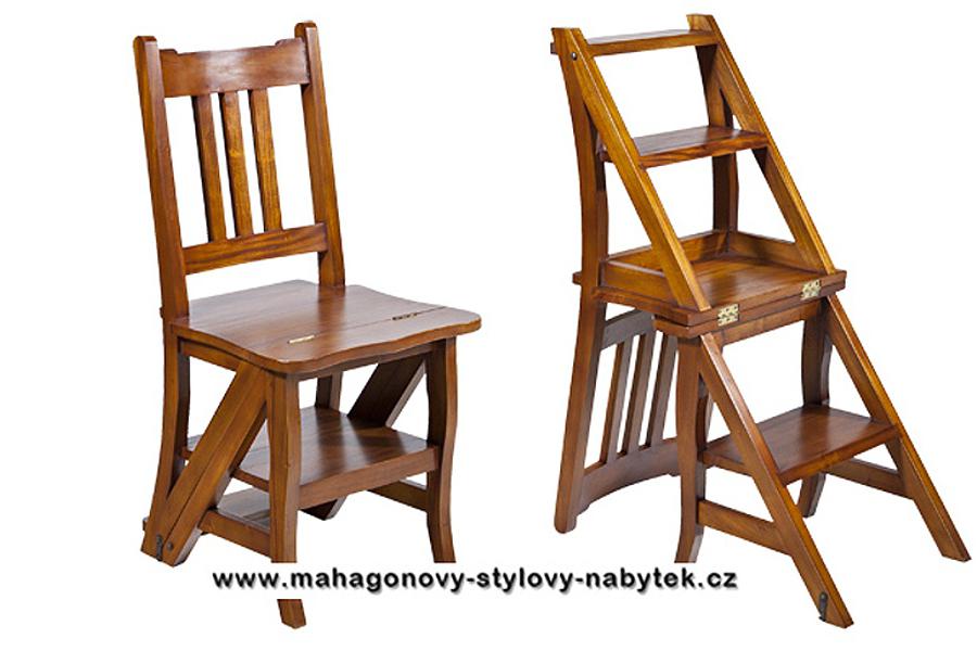 Skladem praktická židle se schůdky 2 v 1