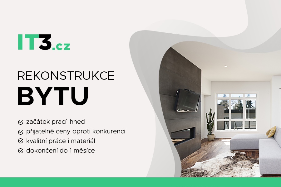 Rekonstrukce bytu do 1 měsíce