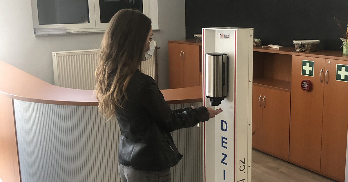 Stojany na dezinfekci - PROSTOR DESIGN