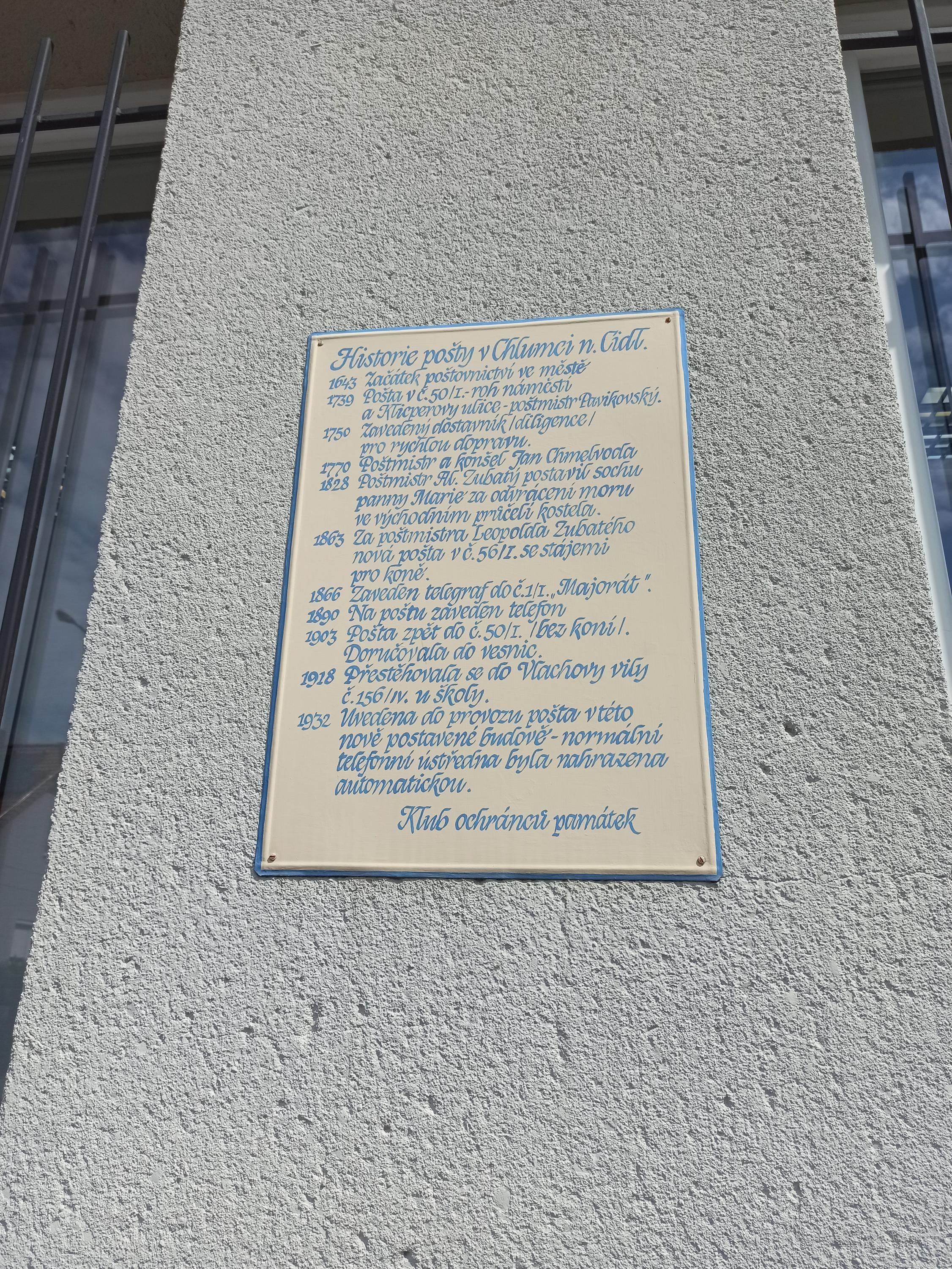 Pošta Chlumec nad Cidlinou foto 2