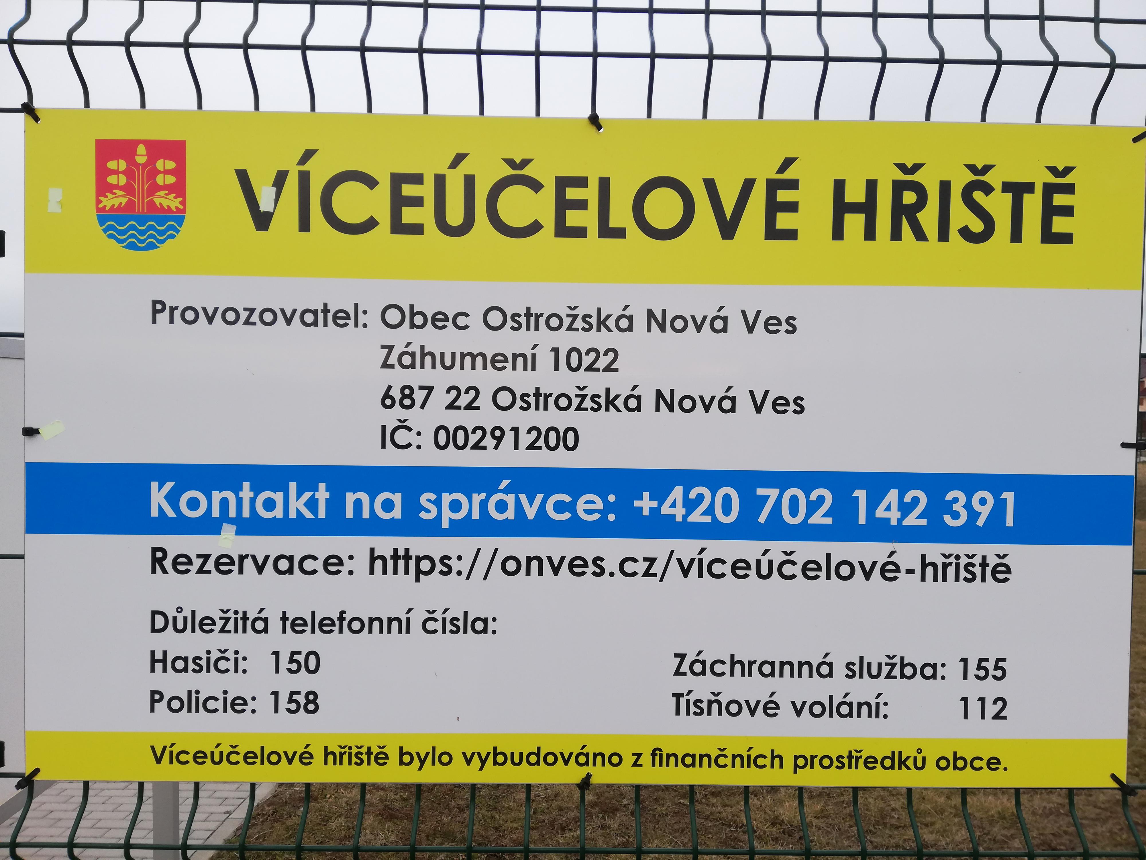 Víceúčelové hřiště Ostrožská Nová Ves foto 4