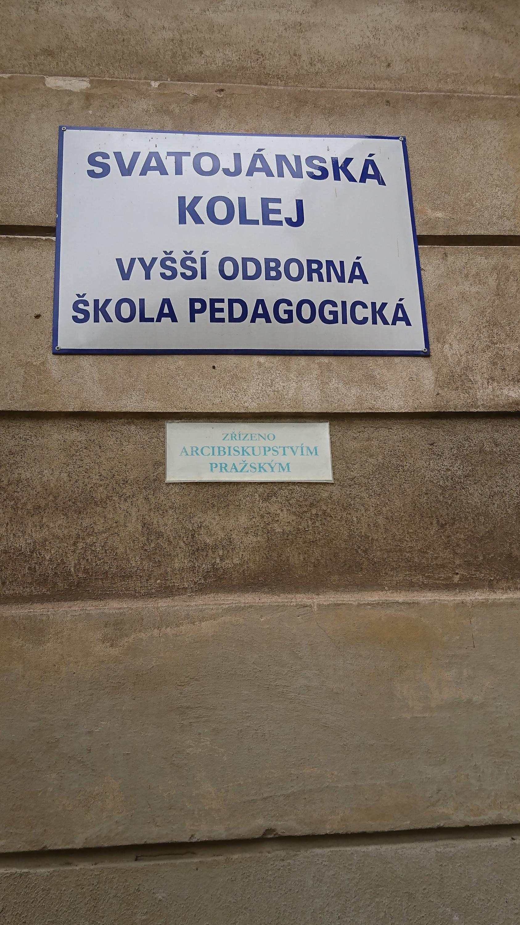 Svatojánská kolej - vyšší odborná škola pedagogická