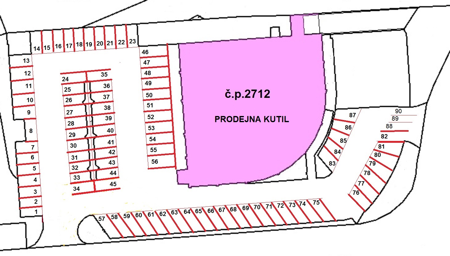 Parkoviště u obchodního centra Atrium foto 1