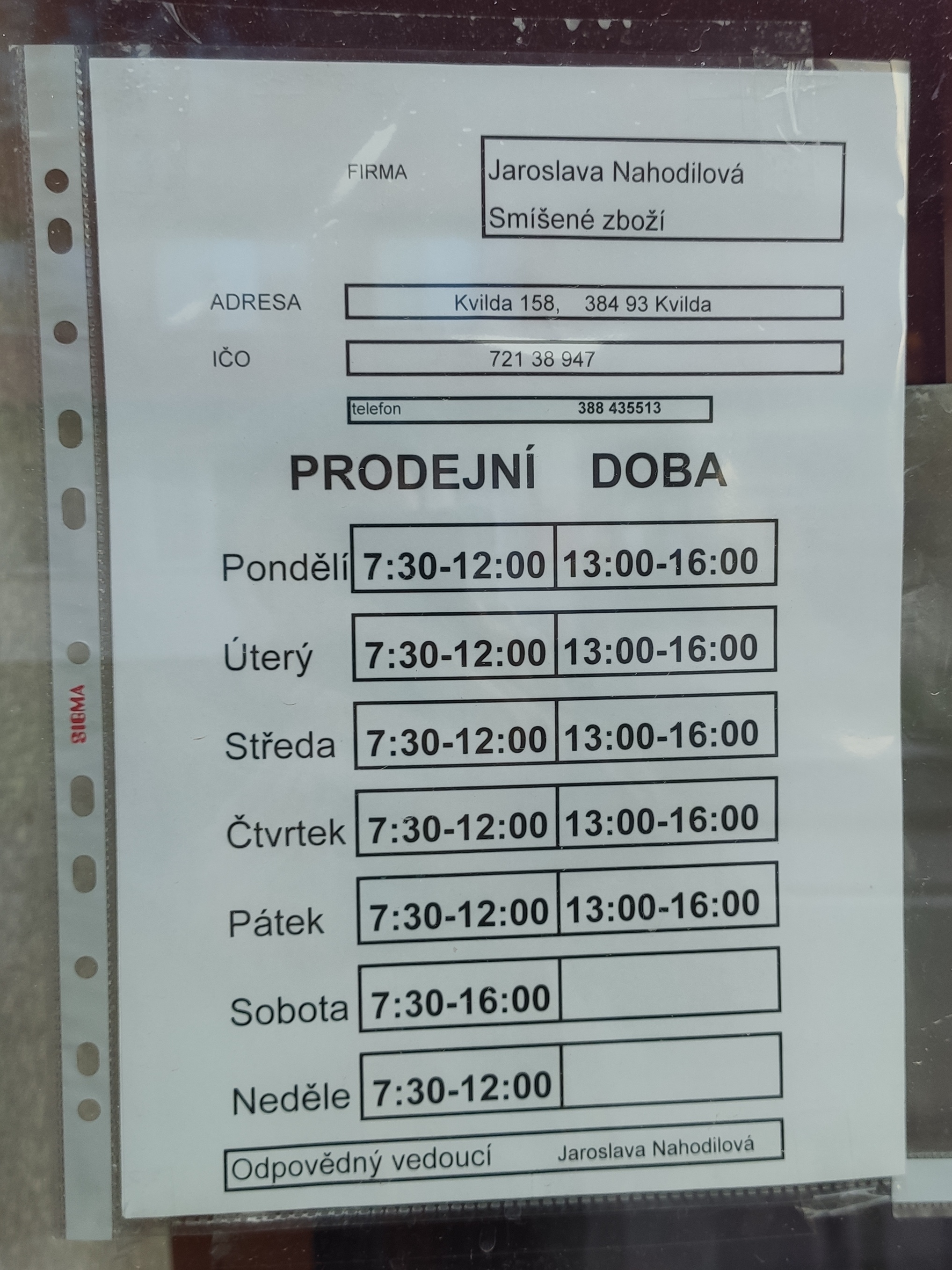 Smíšené zboží Kvilda 158 foto 4