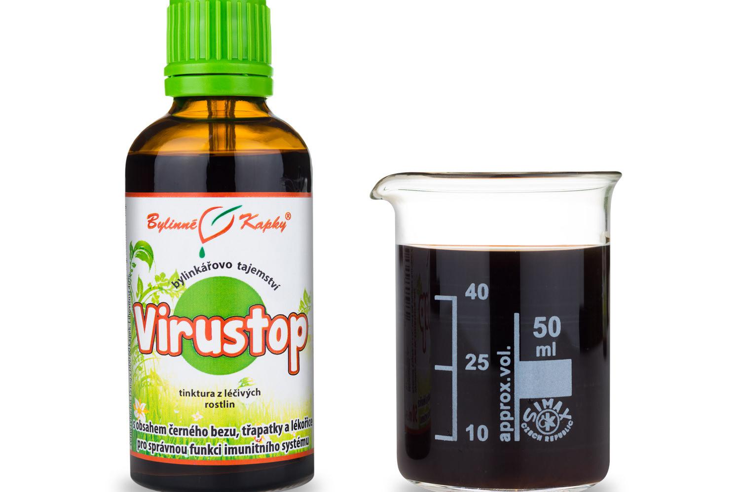 V-stop (Virustop) tinktura 50 ml na virové nemoci.