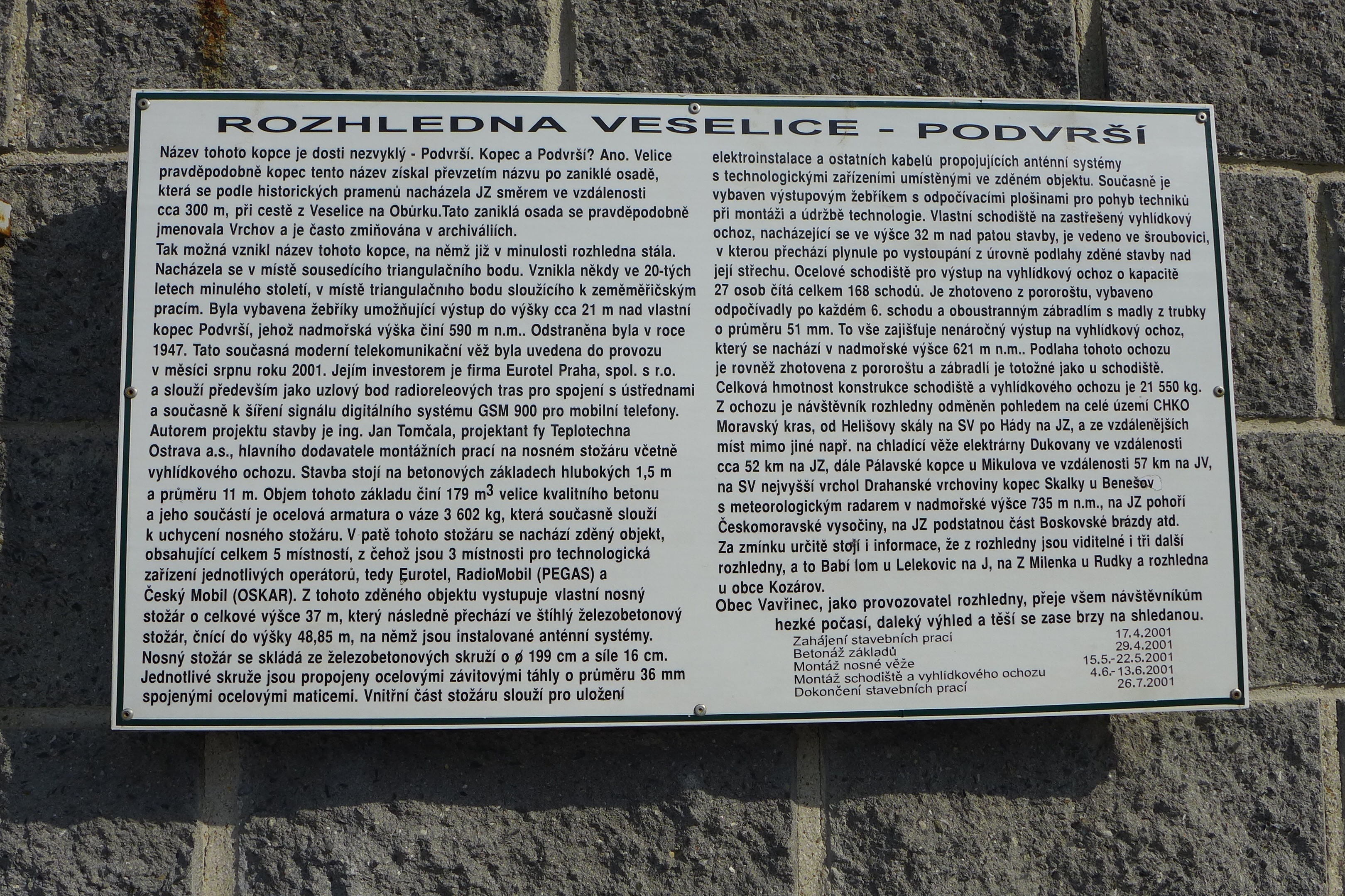 Rozhledna Podvrší u Veselice foto 2