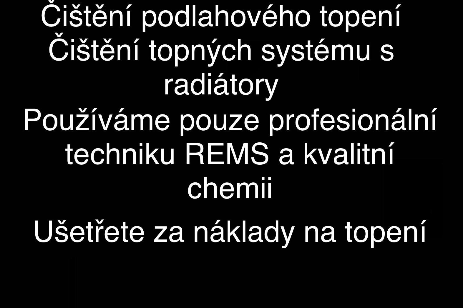 Čištění topných systémů - podlahovka i radiátory