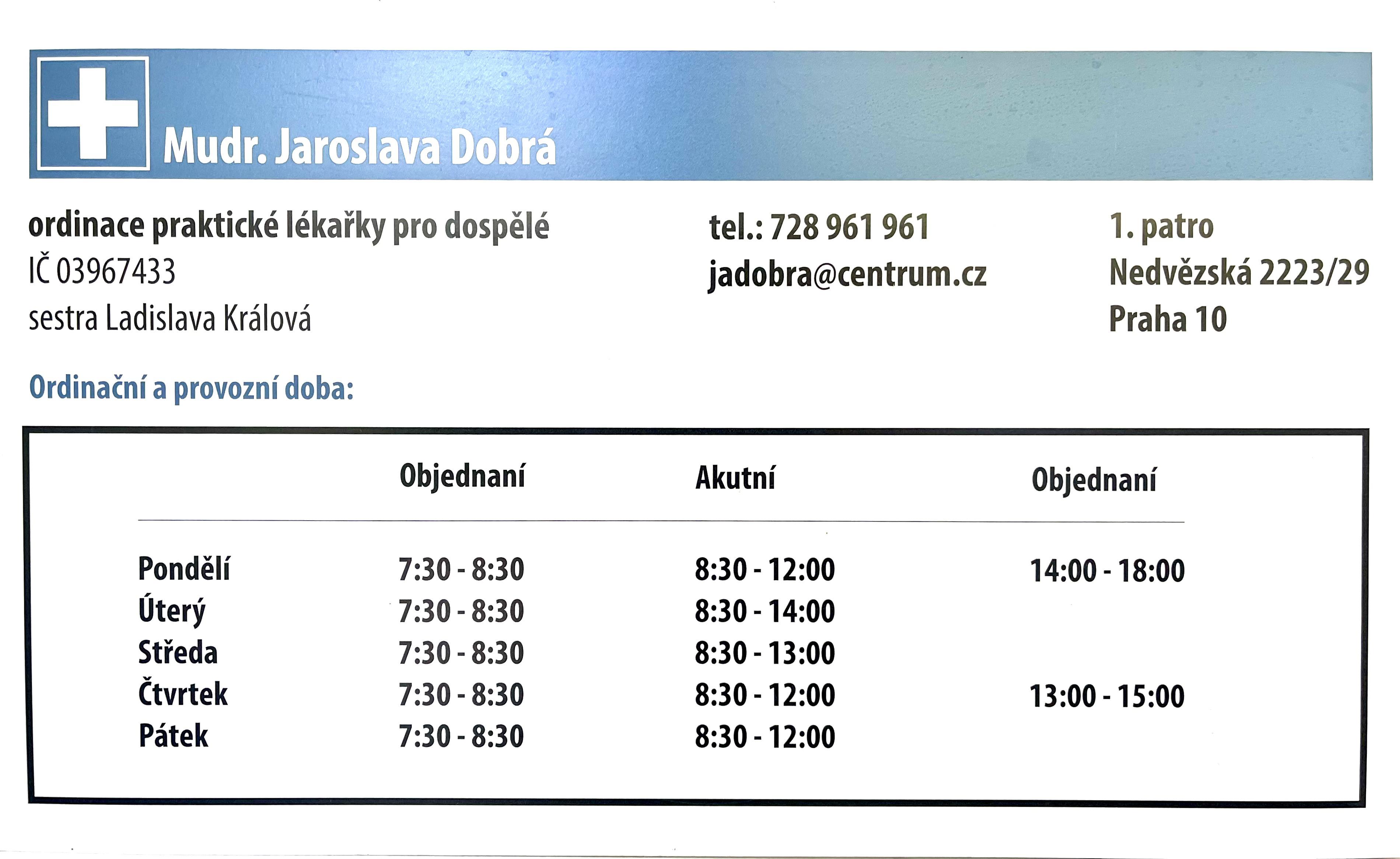 MUDr. Jaroslava Dobrá, s.r.o. foto 1