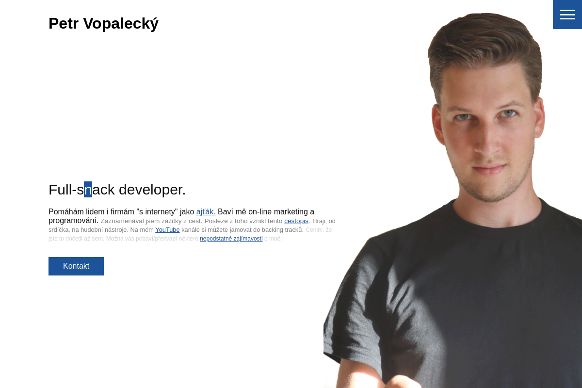 Tvorba webových stránek a aplikací - Petr Vopalecký