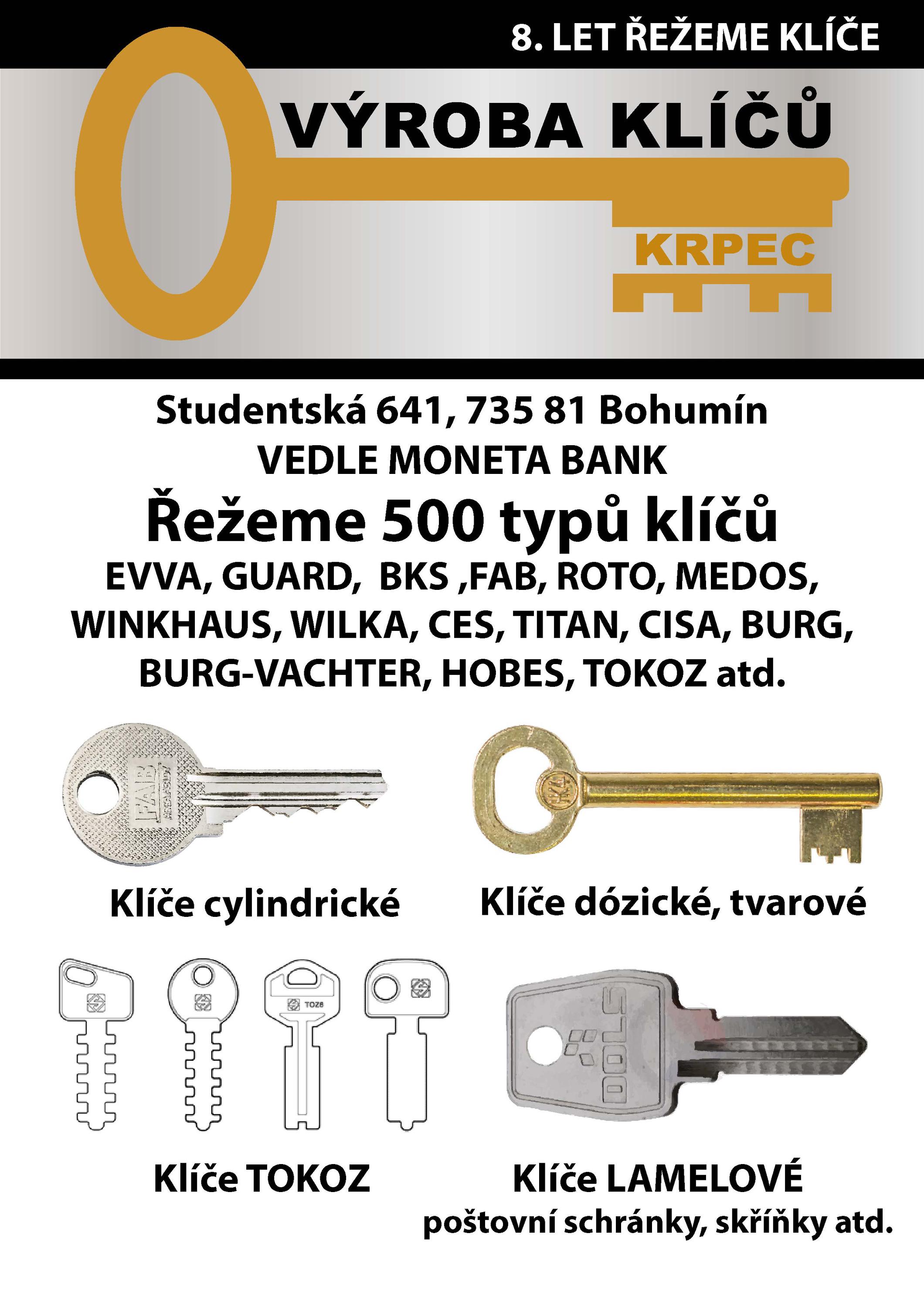 Výroba klíčů - Krpec foto 2
