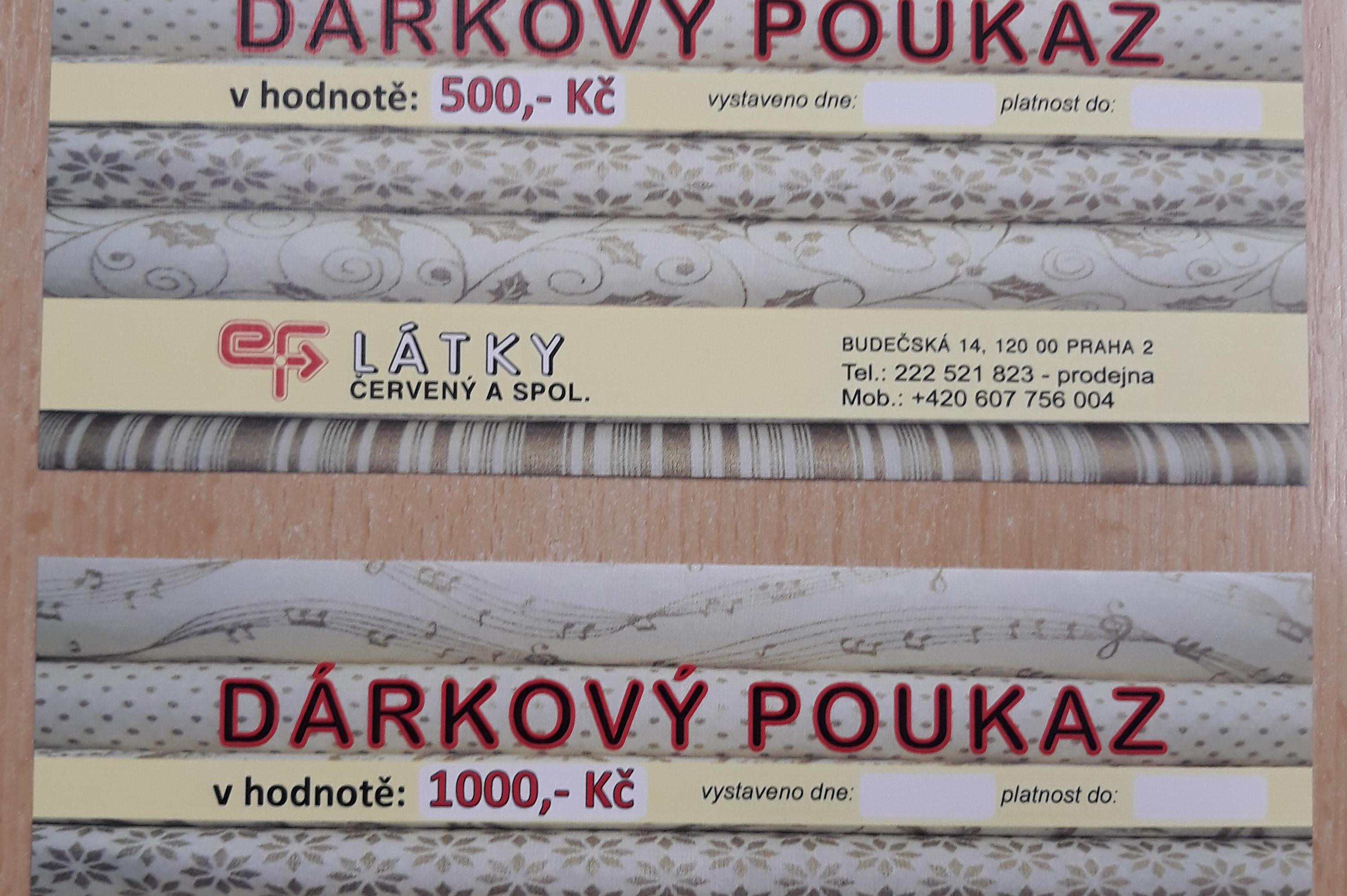 Prodáváme dárkové poukazy