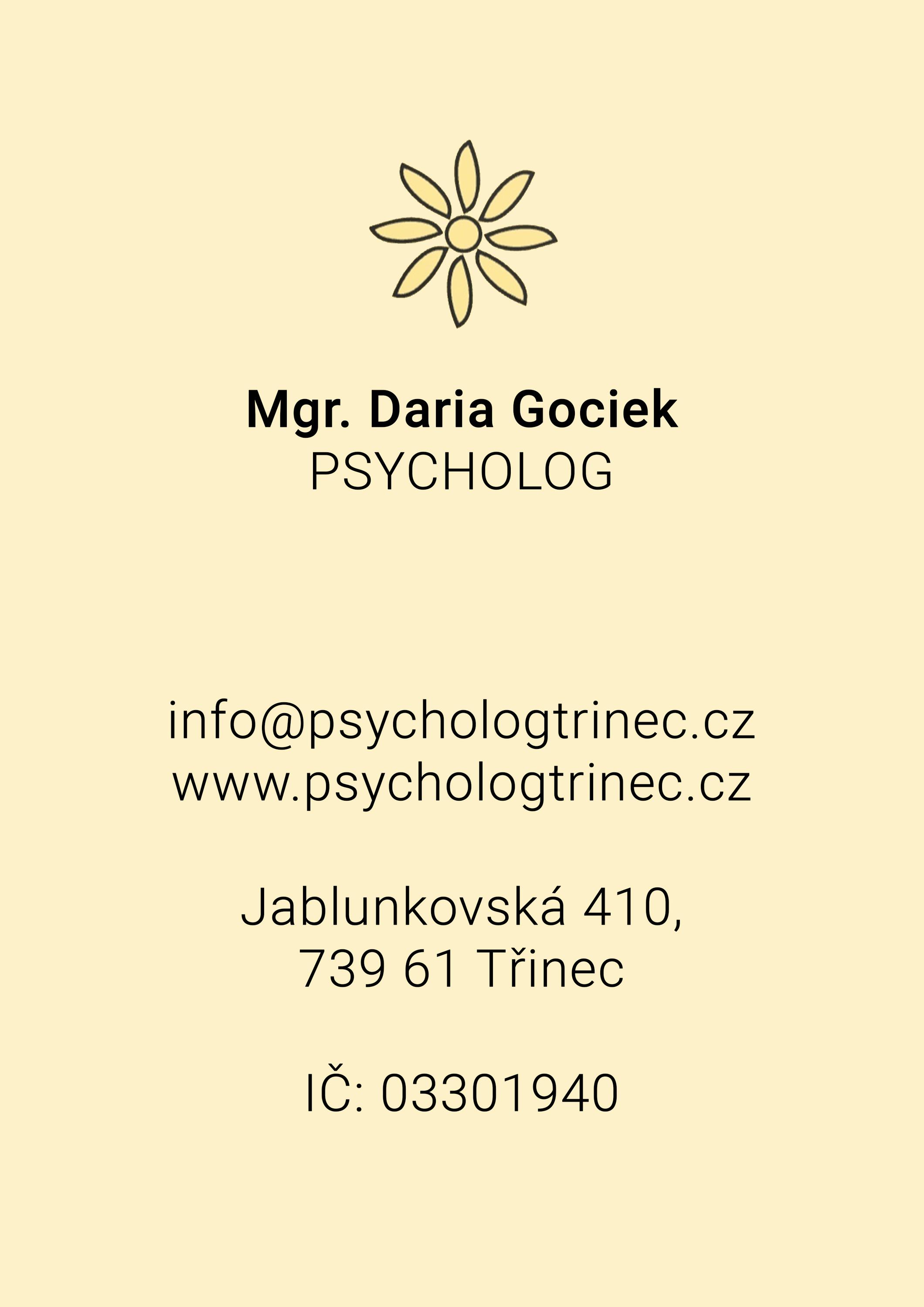 Mgr. Daria Gociek - psycholog foto 3