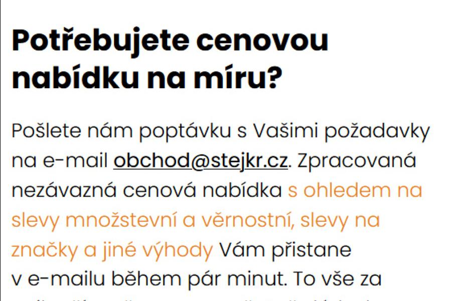 Cenová nabídka na míru?Zpracujeme výhodně pro vás.