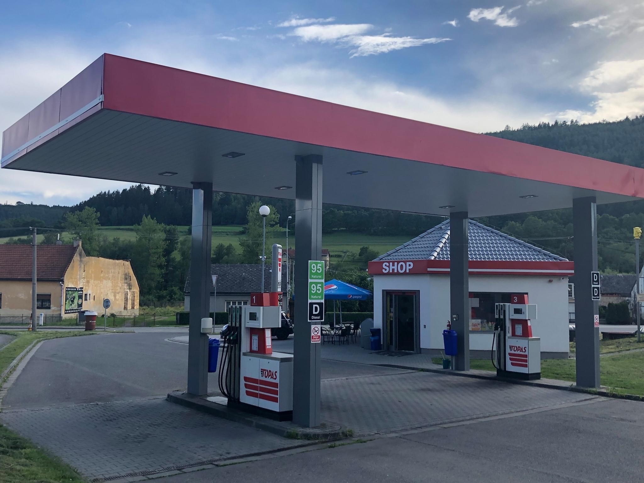 Čerpací stanice TOPAS