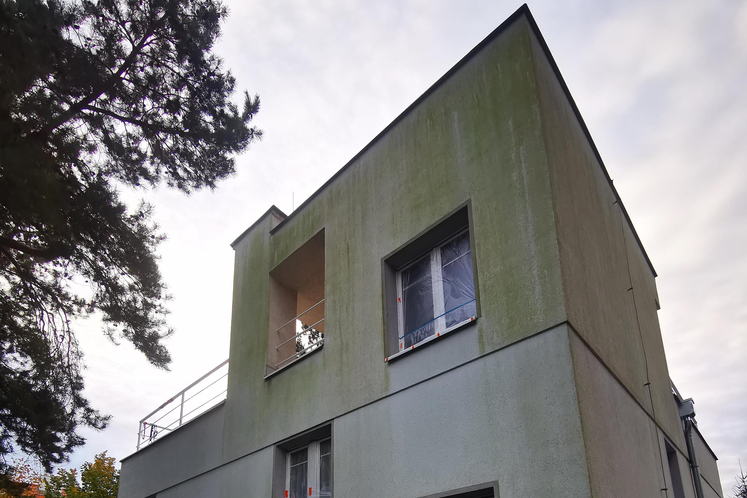 Likvidace plísní řas a hub z fasád