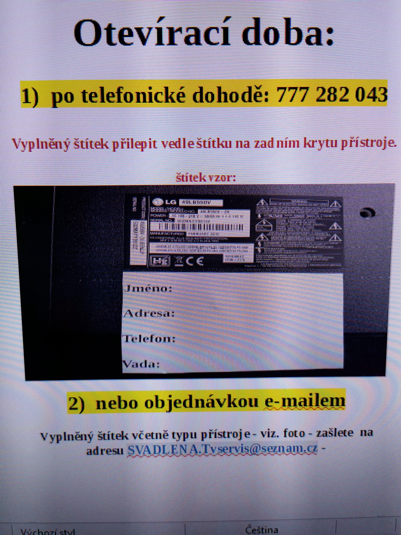 Opravy a prodej televizorů - Stanislav Švadlena foto 2