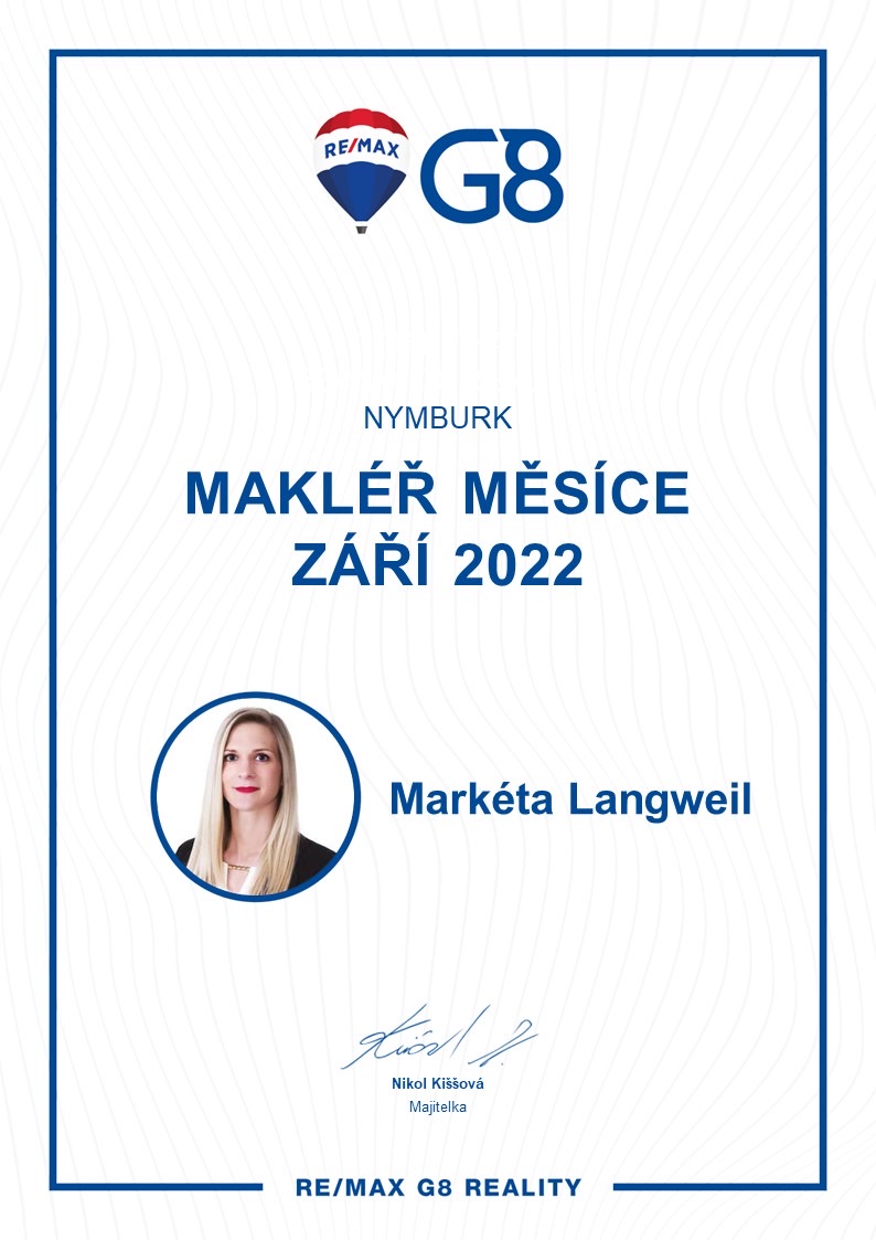 Markéta Langweil - realitní makléřka RE/MAX G8 Reality foto 2
