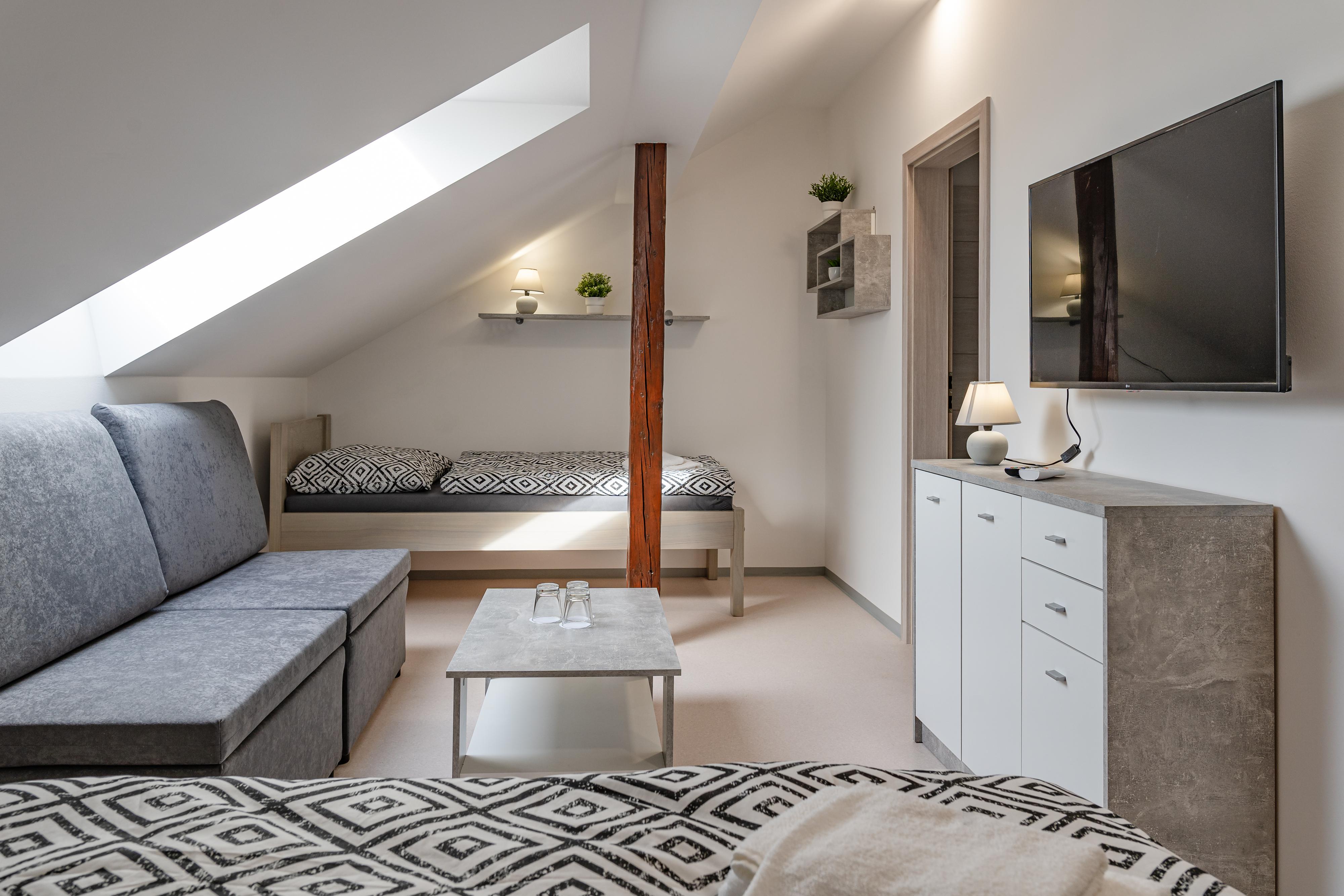 Pokoj 2 - 3 lůžka + 2 přist., klima, koupelna, TV