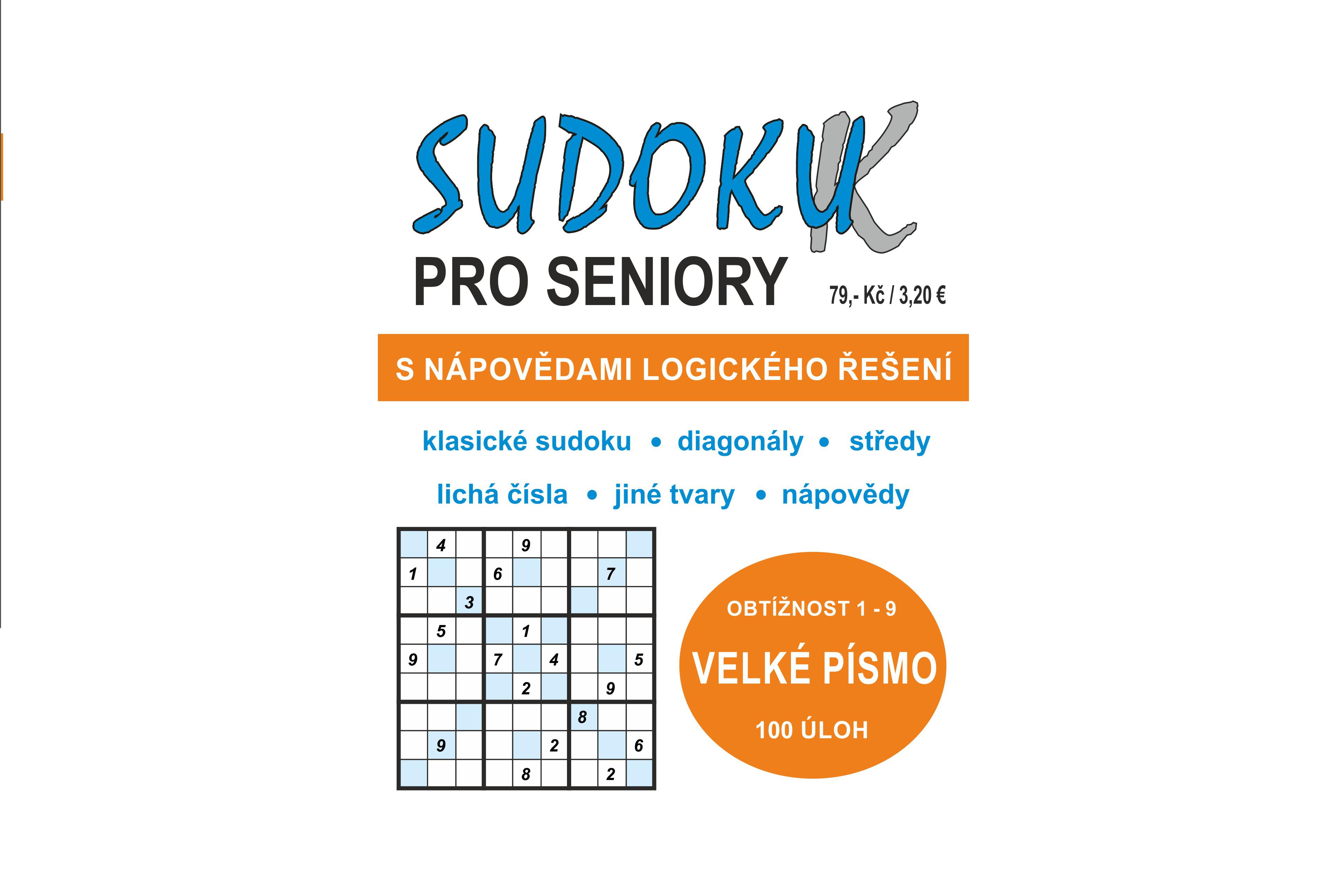 SUDOKU pro seniory s nápovědami logického postupu