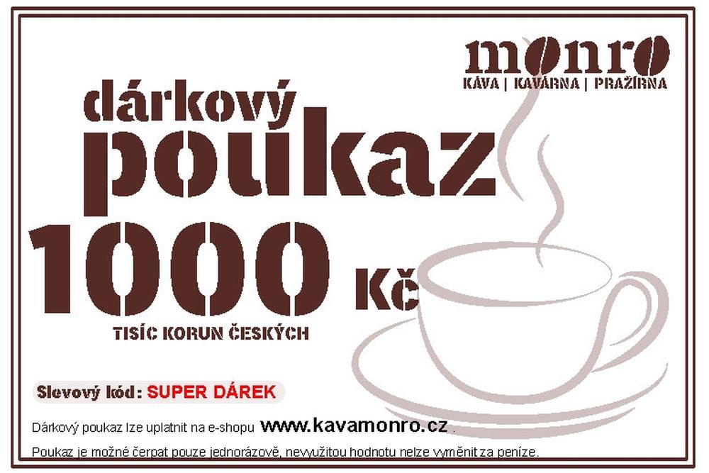 Dárkové poukazy na nákup čerstvé 100% Arabiky