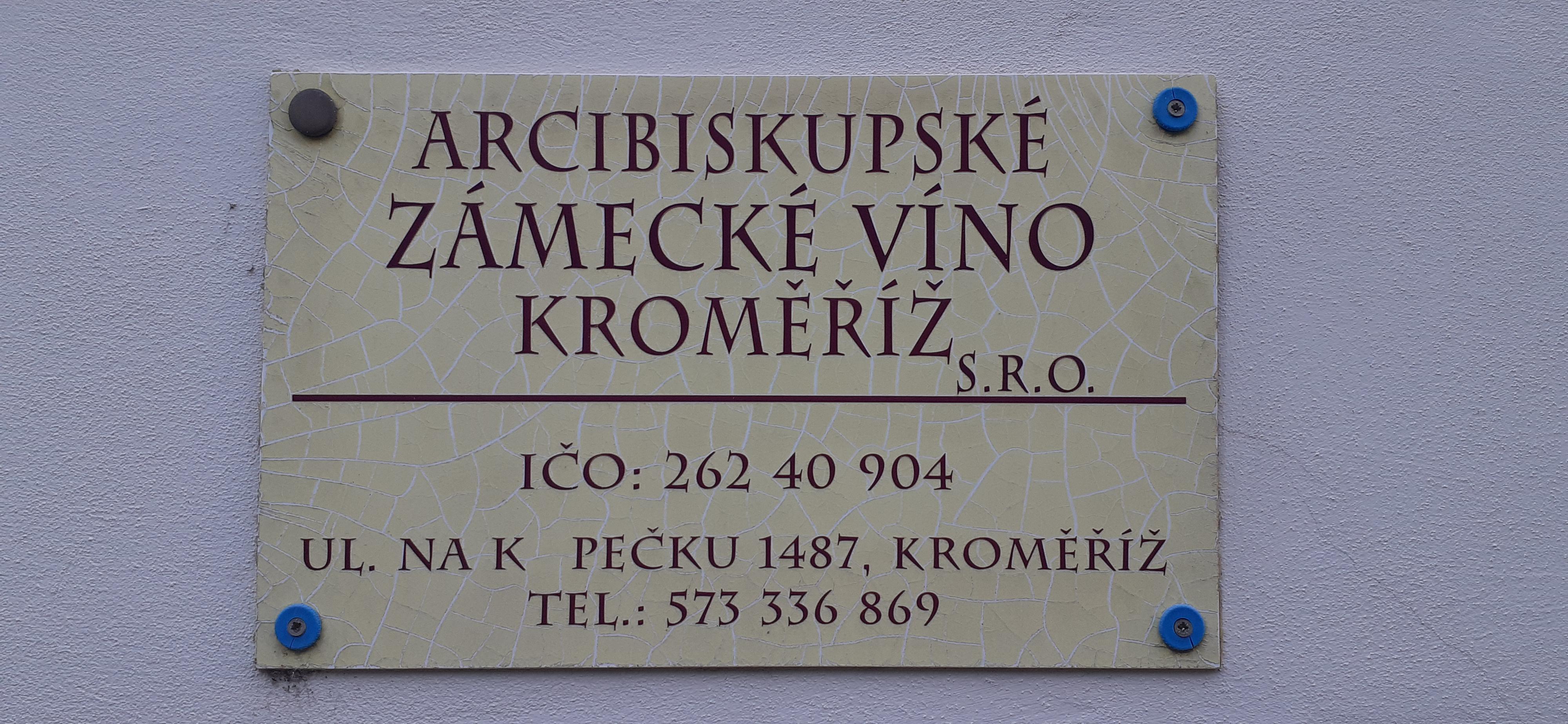 Arcibiskupské zámecké víno Kroměříž foto 3