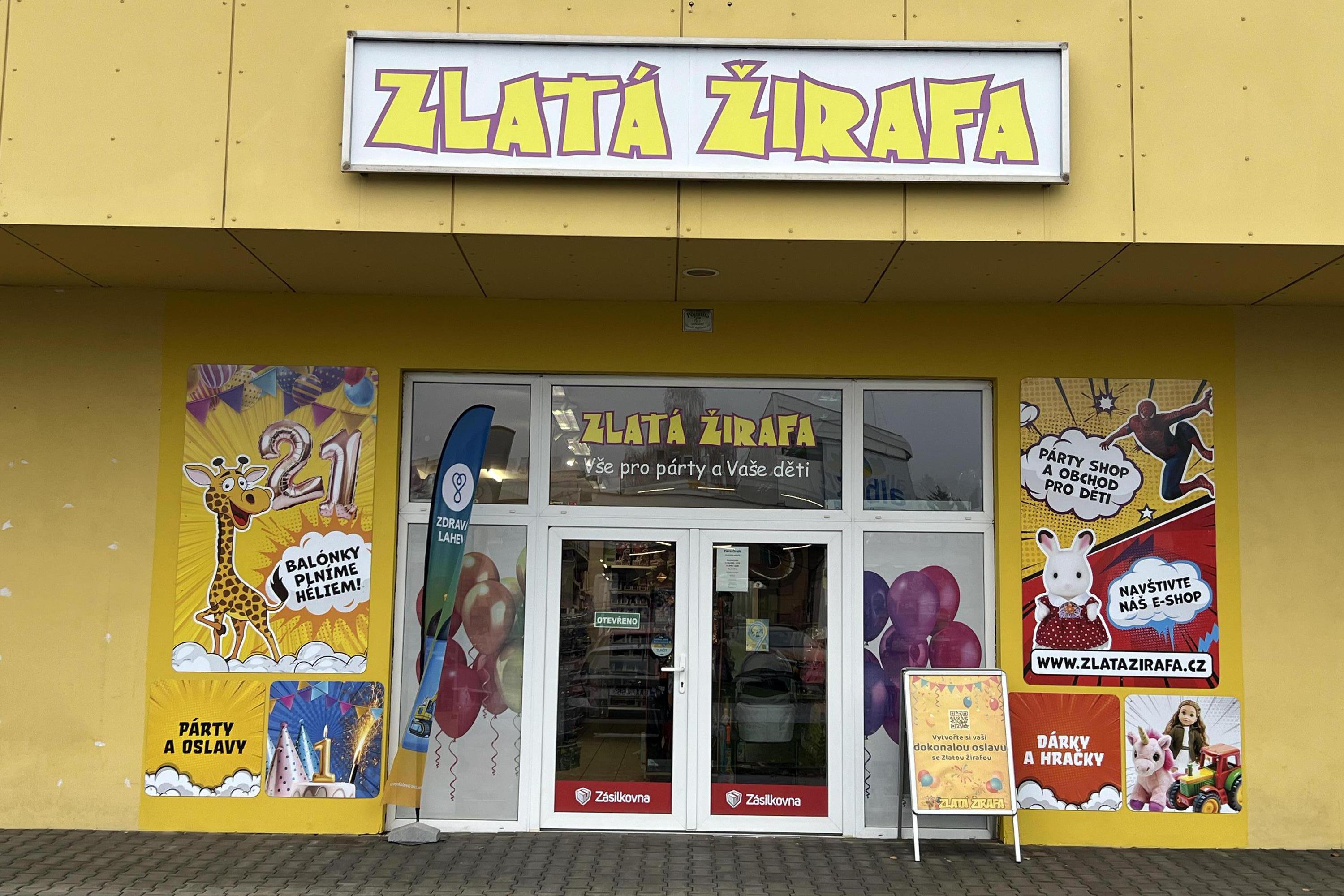 Zlatá Žirafa - Vše pro párty a vaše děti