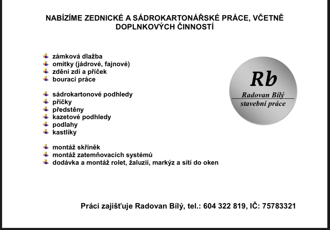 Zednické práce Radovan Bílý foto 2