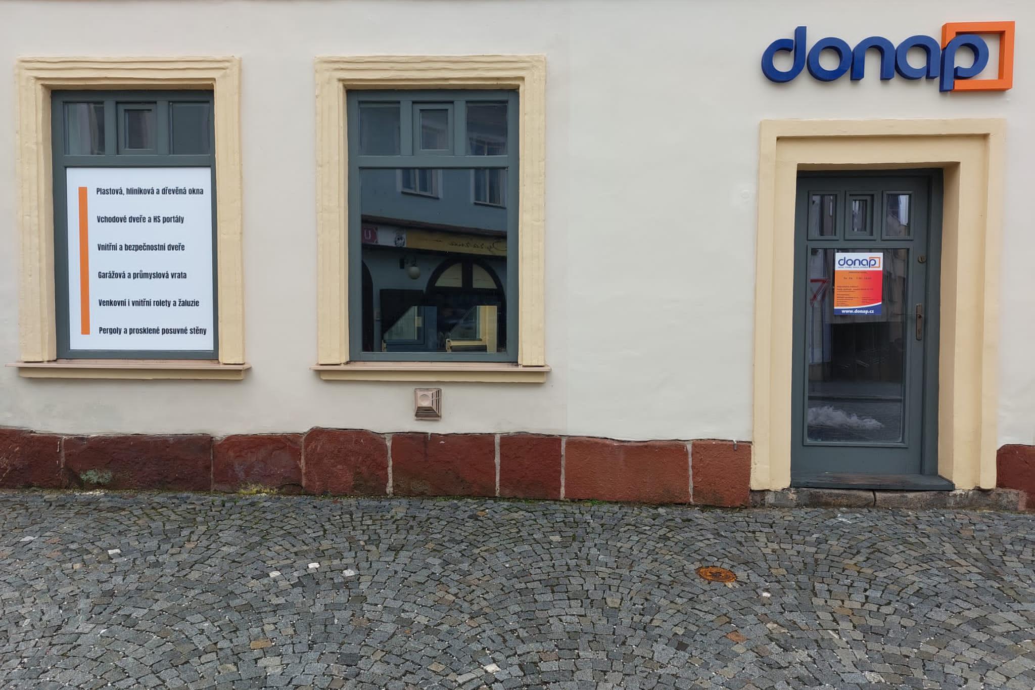 DONAP - OKNA, DVEŘE, VRATA, STÍNĚNÍ