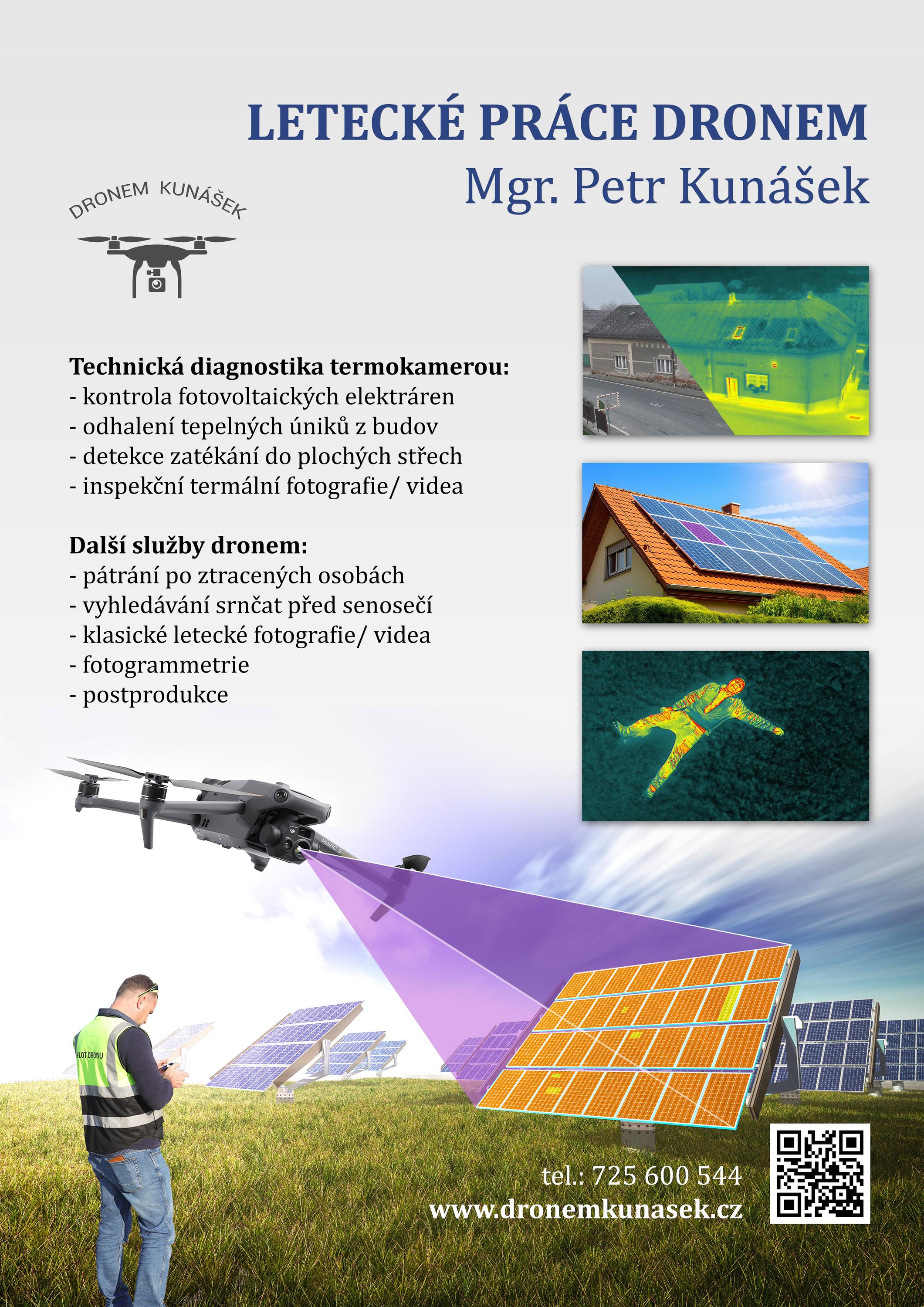 Letecké práce dronem s termokamerou Kunášek foto 2