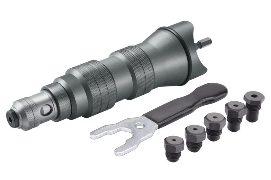 Nýtovací nástavec pro vrtačku na trhací nýty