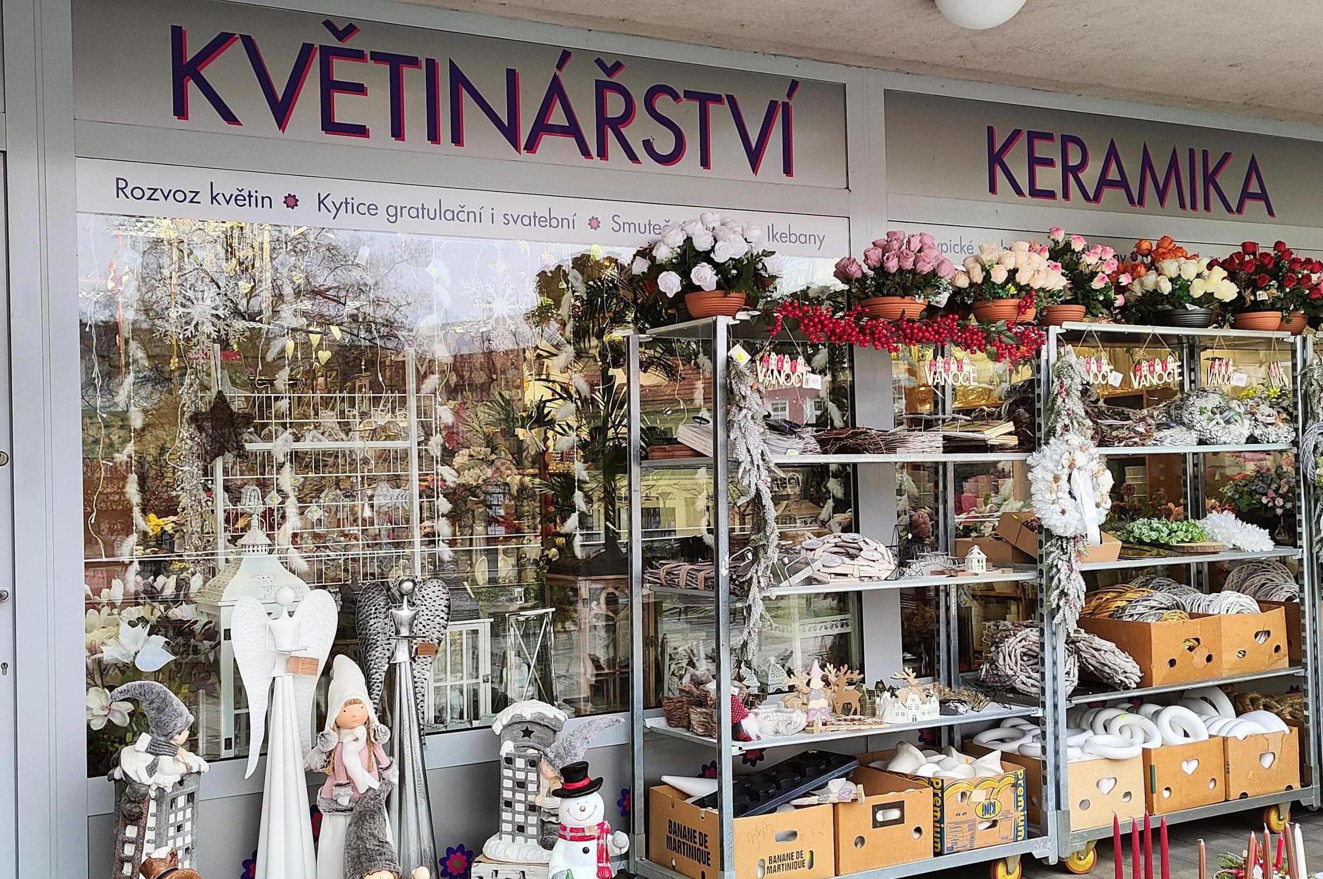 Květinářství na schodech